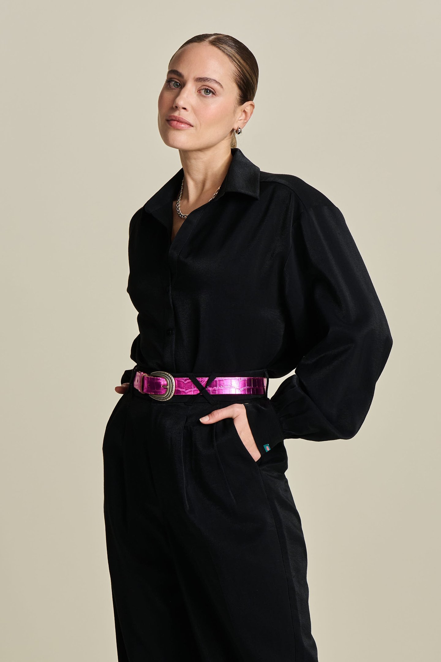 BLOUSE - VIOLET SHIMMER BLACK 5