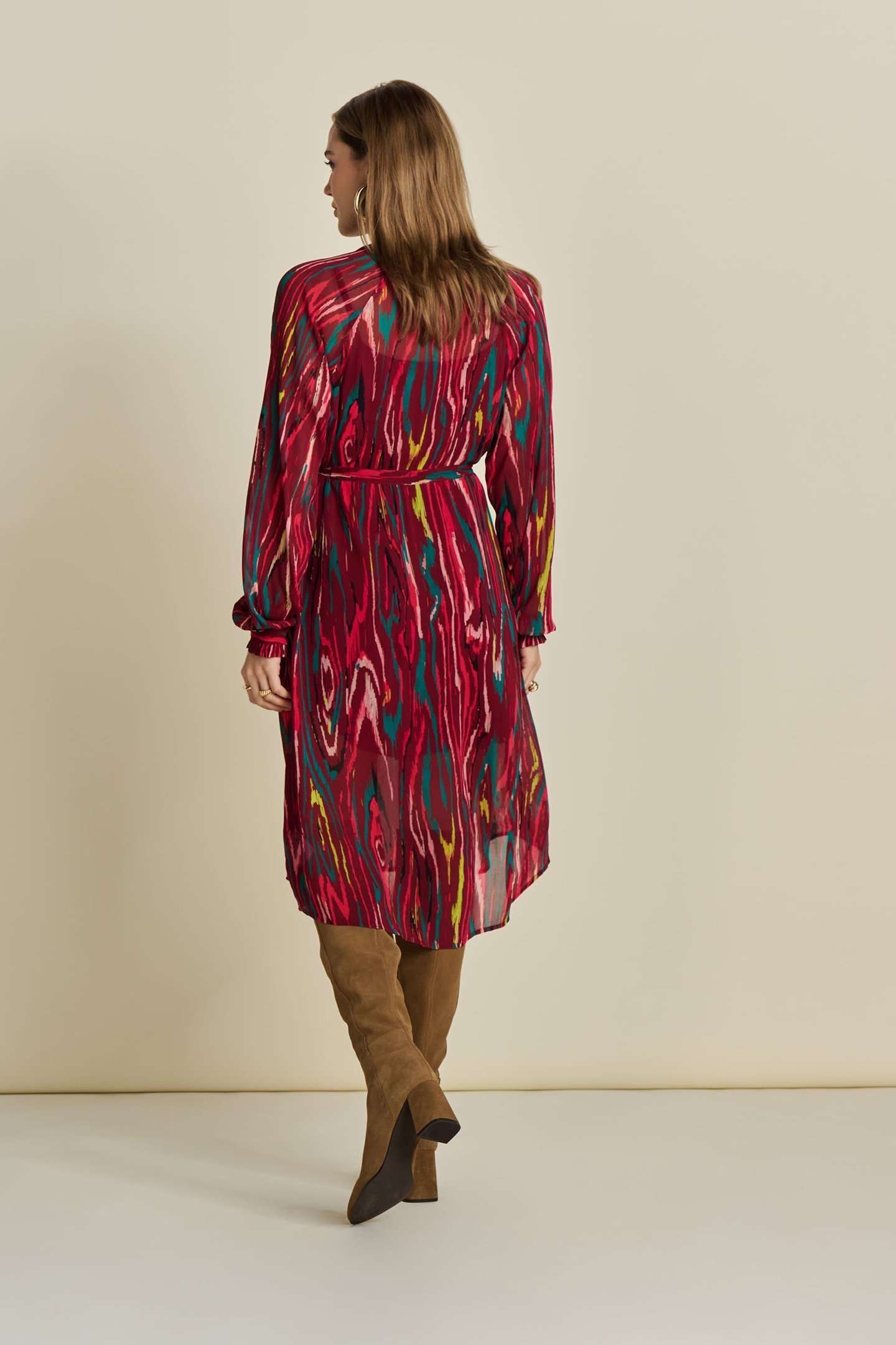 DRESS - WOODY BURGUNDY RED 2