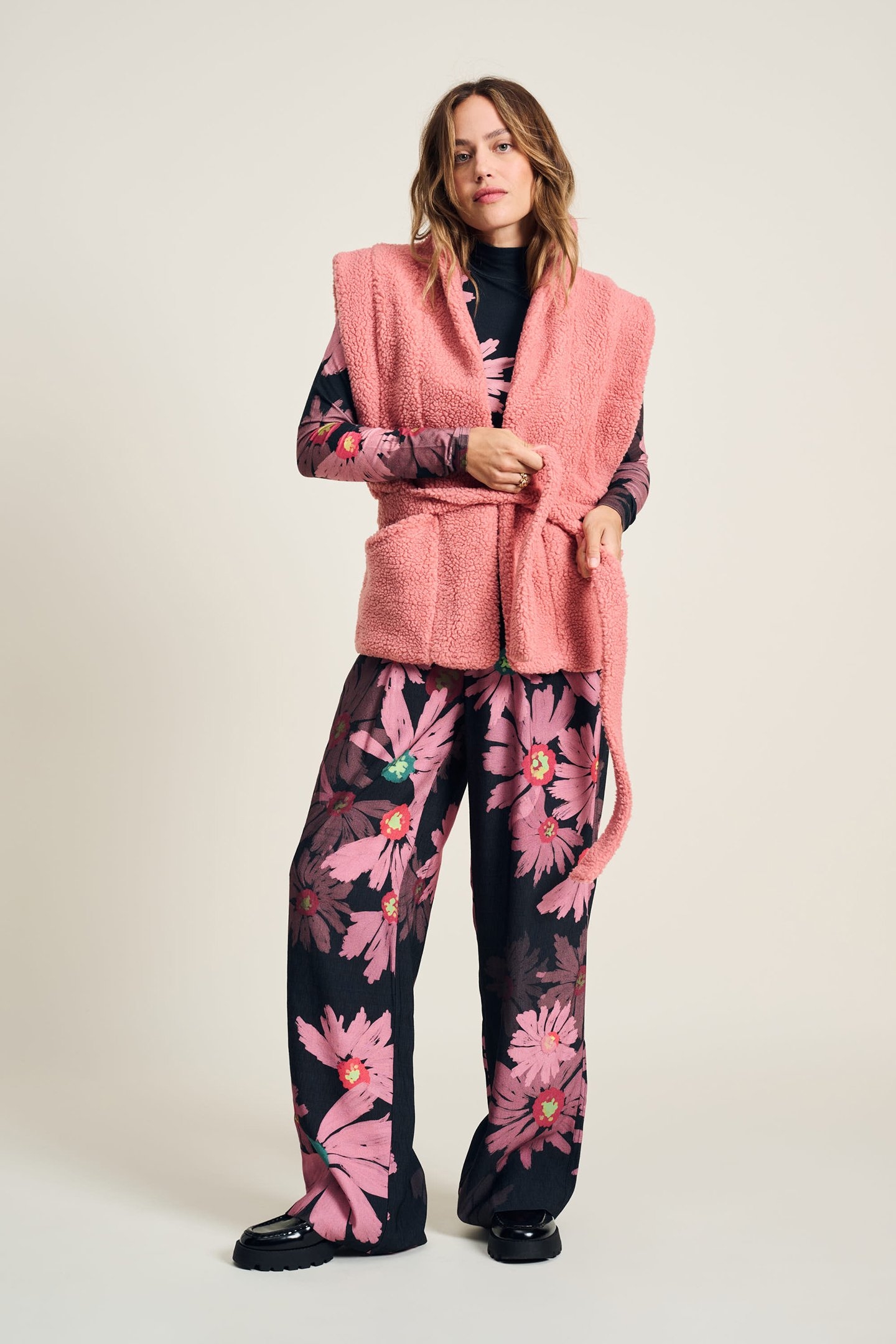 GILET - TEDDY DUSTY PINK 1