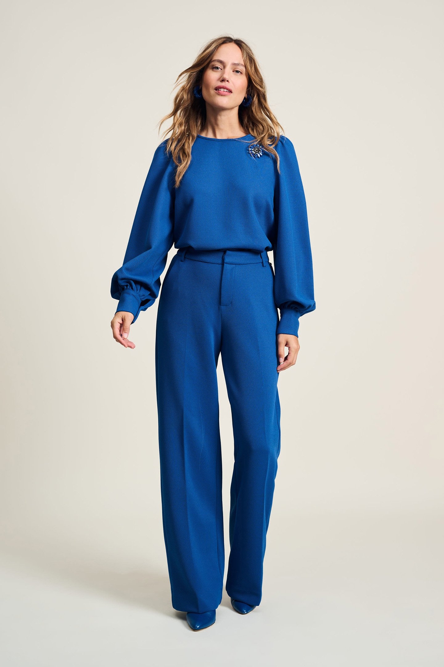 PANTS - WIDE LEG MID BLUE 4