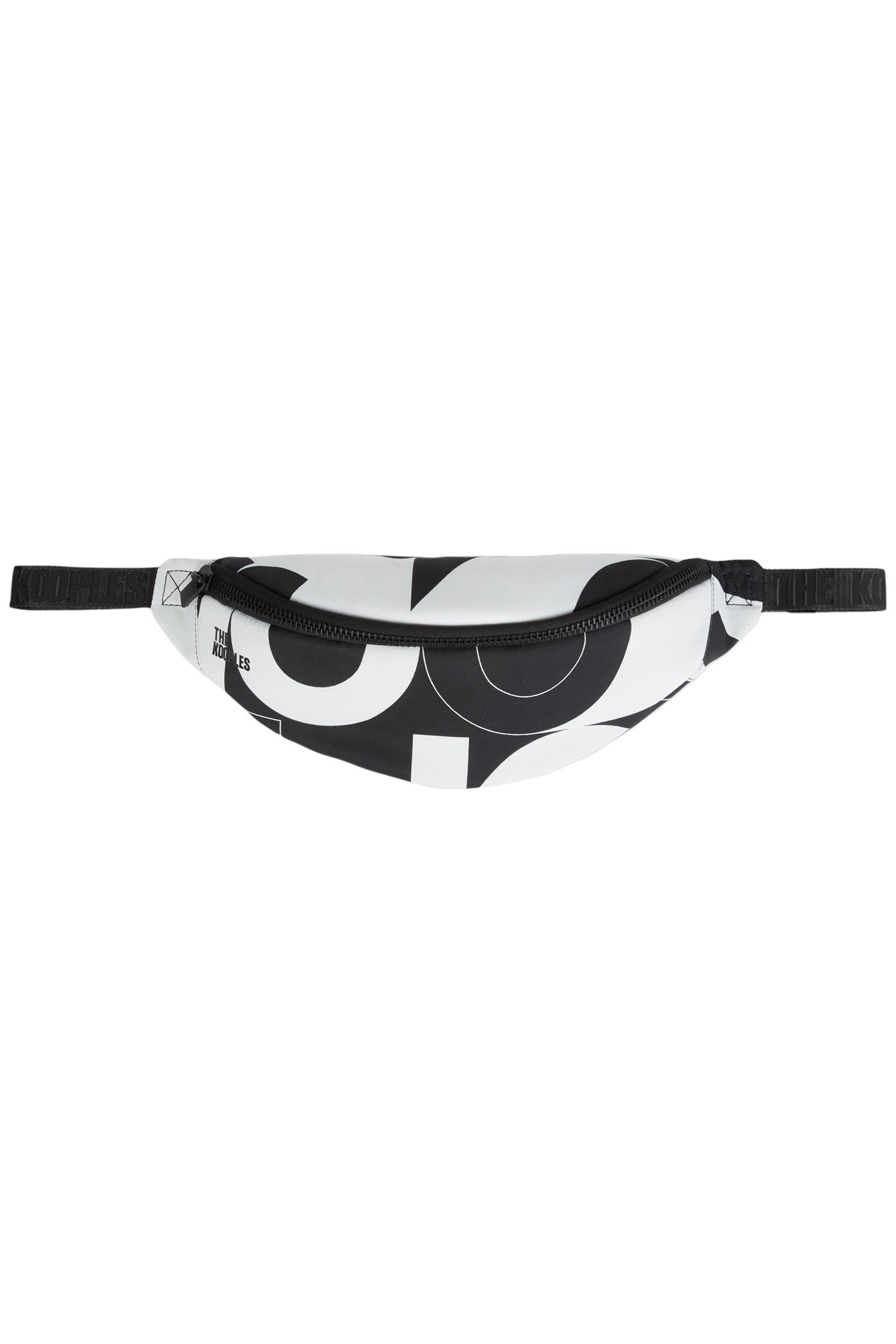 PRINTED NYLON BELT BAG BLACK/WHITE 1