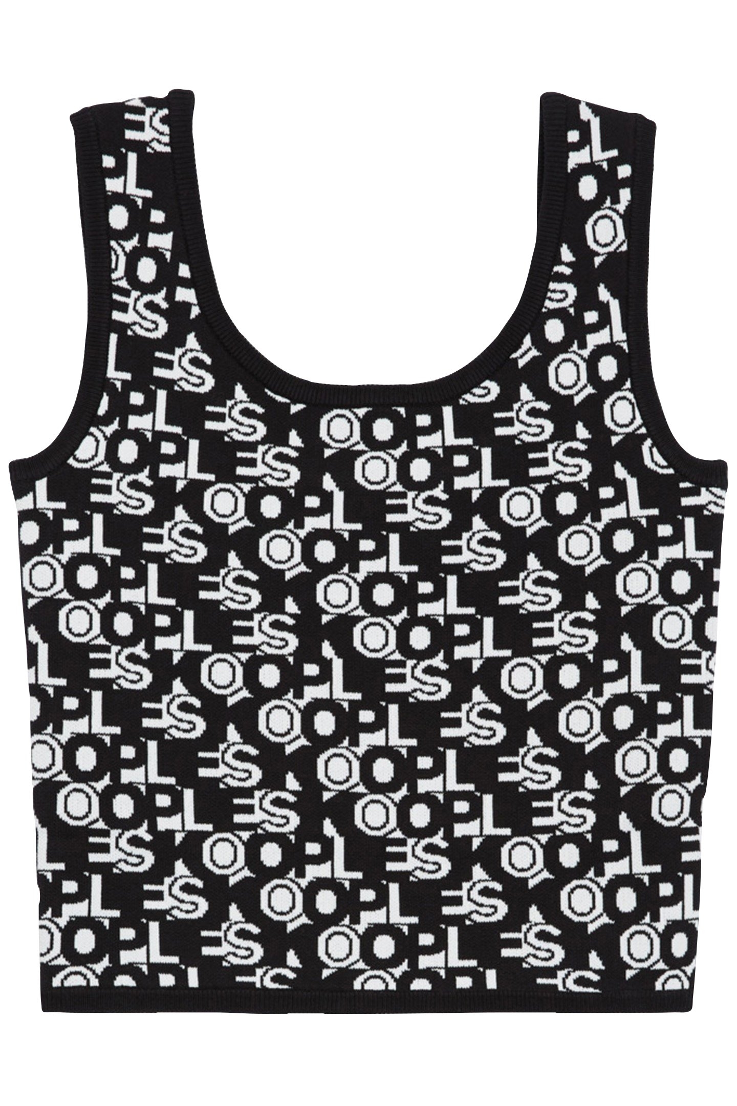 TOP COURT EN JACQUARD ALL OVER LOGO BLACK WHITE 5