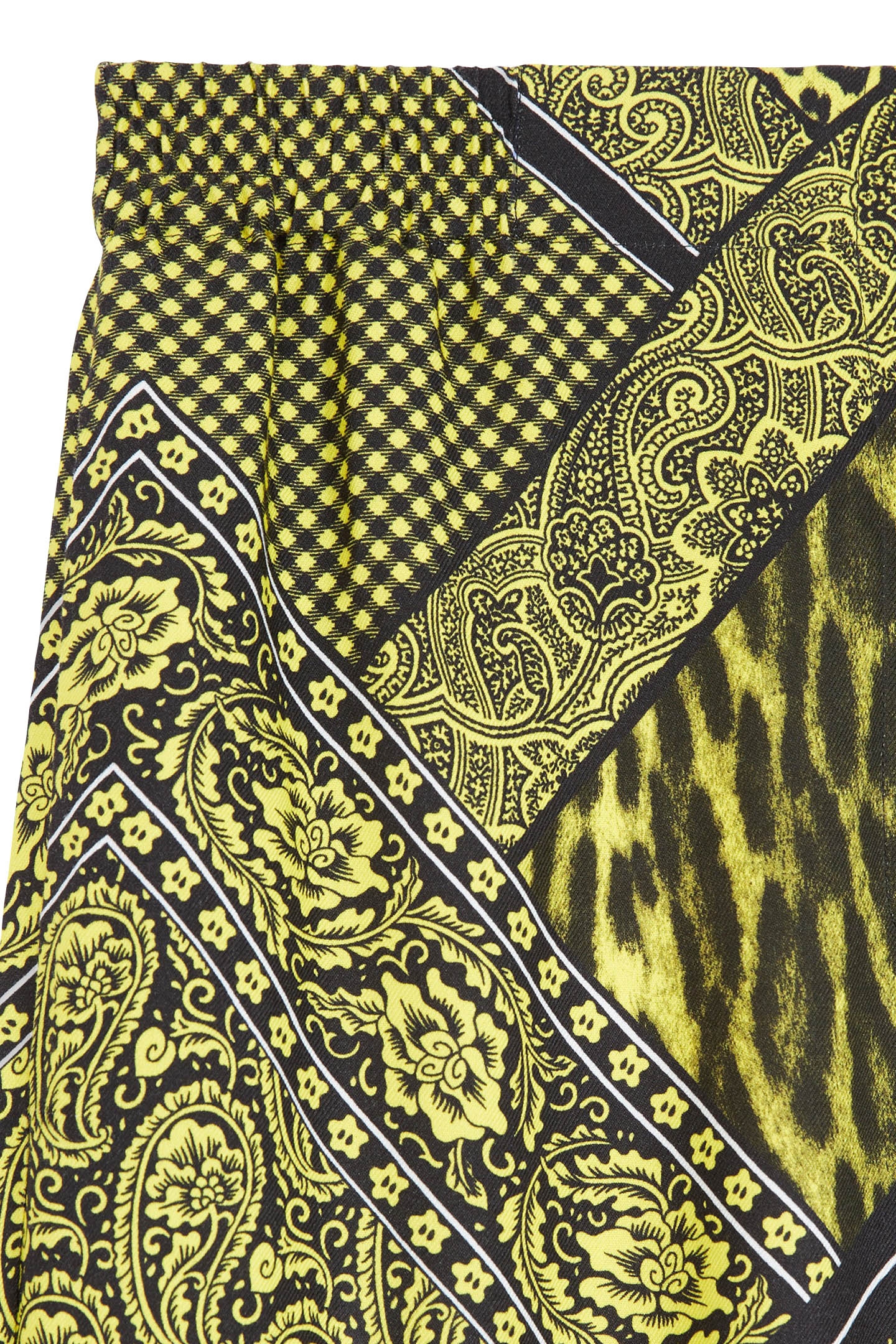 STRAIGHT FLOWING PANTS BLACK/YELLOW 5