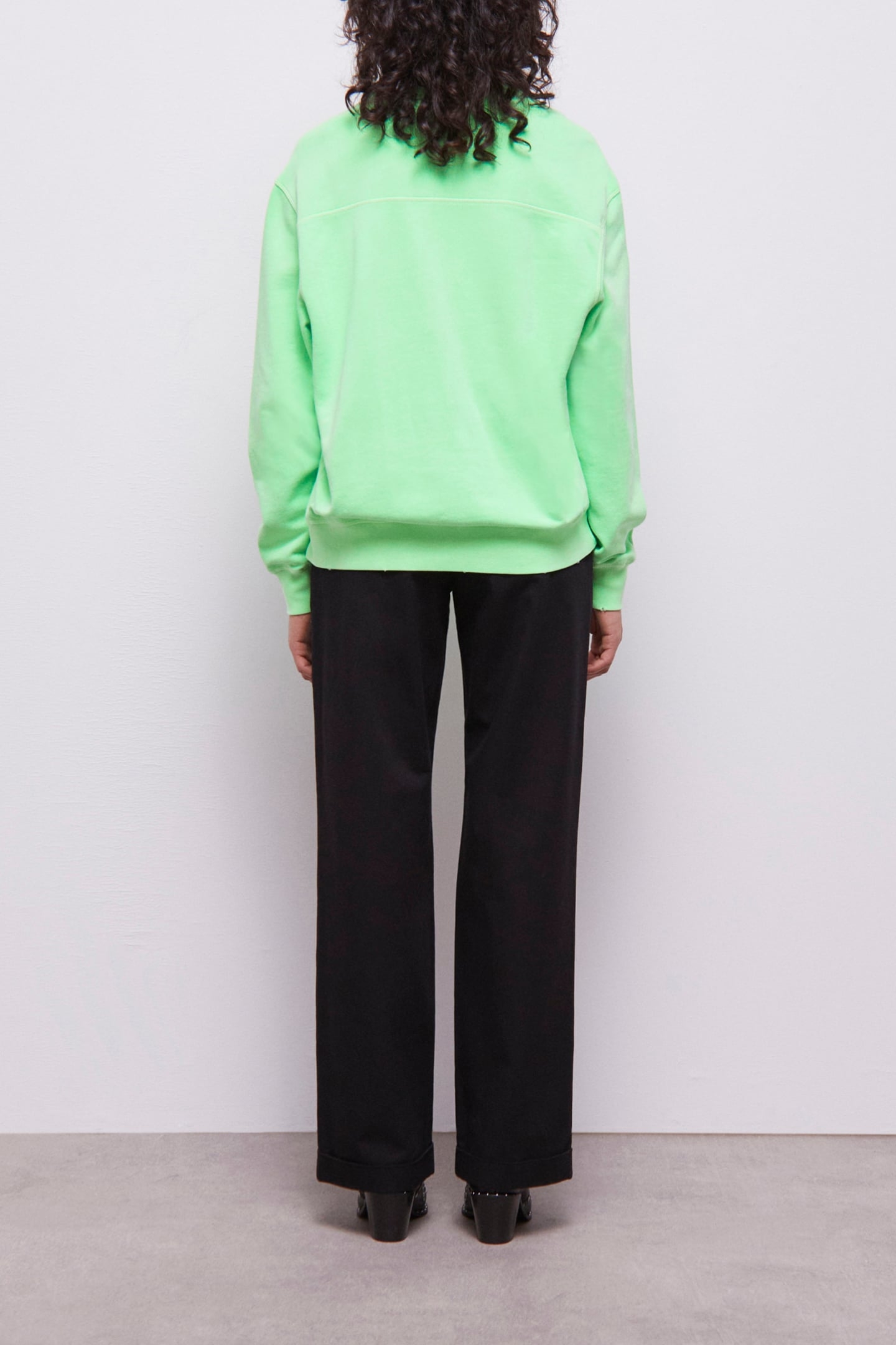 SWEAT VINTAGE VERT FLUO 2