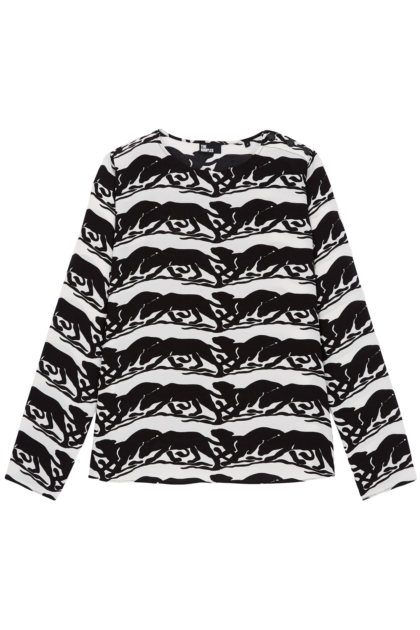 LONG SLEEVED TOP BLACK/WHITE 1