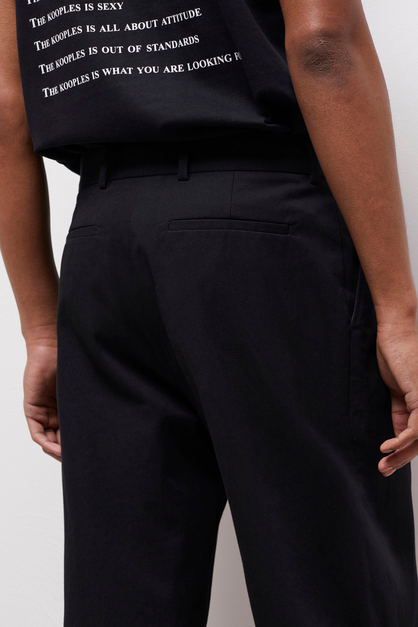 PLEATED TROUSERS WITH TURNS BLACK 5