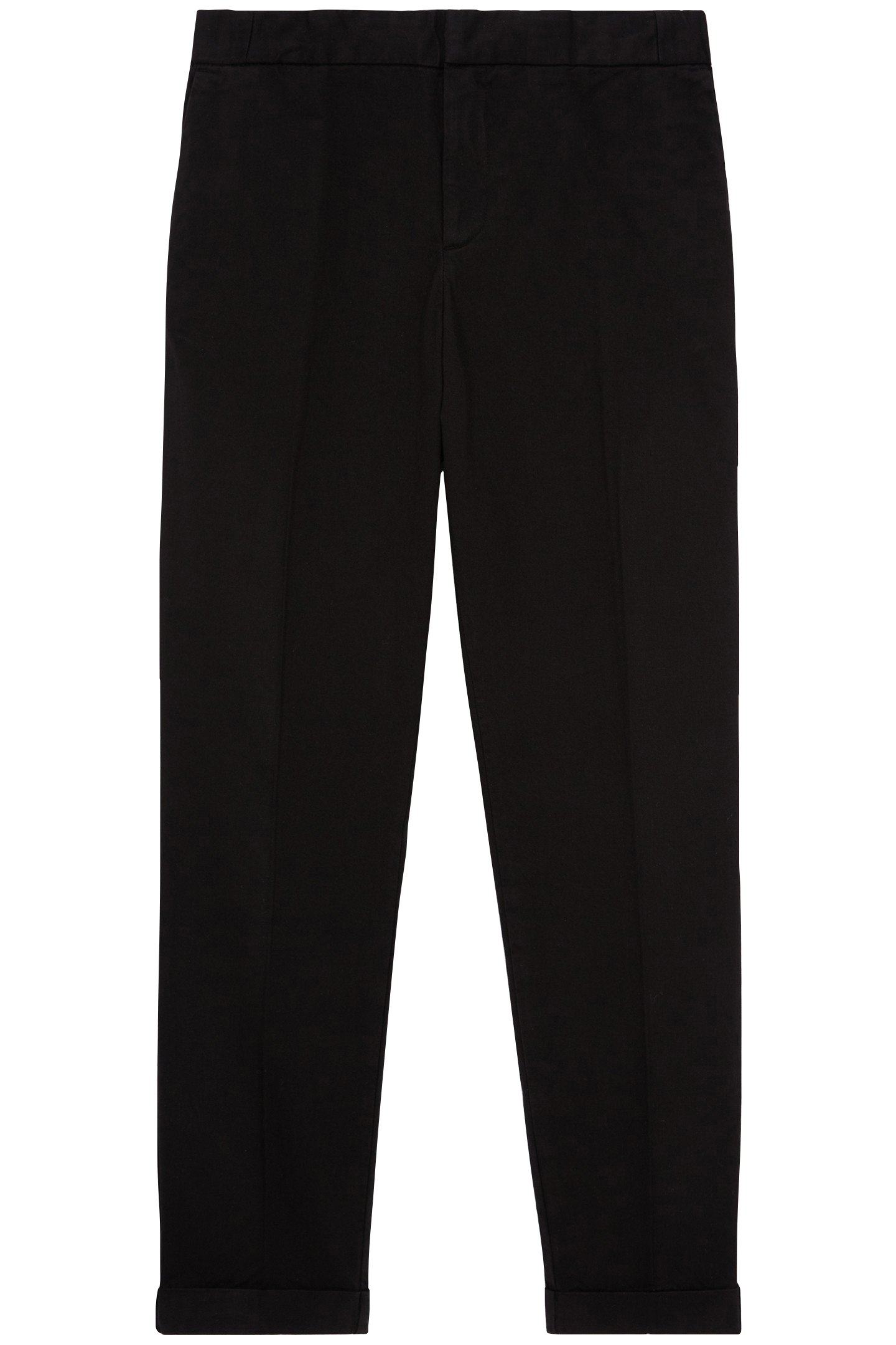 STRAIGHT PANTS WITH SEMI-ELASTICATED WAISTBAND BLACK 3