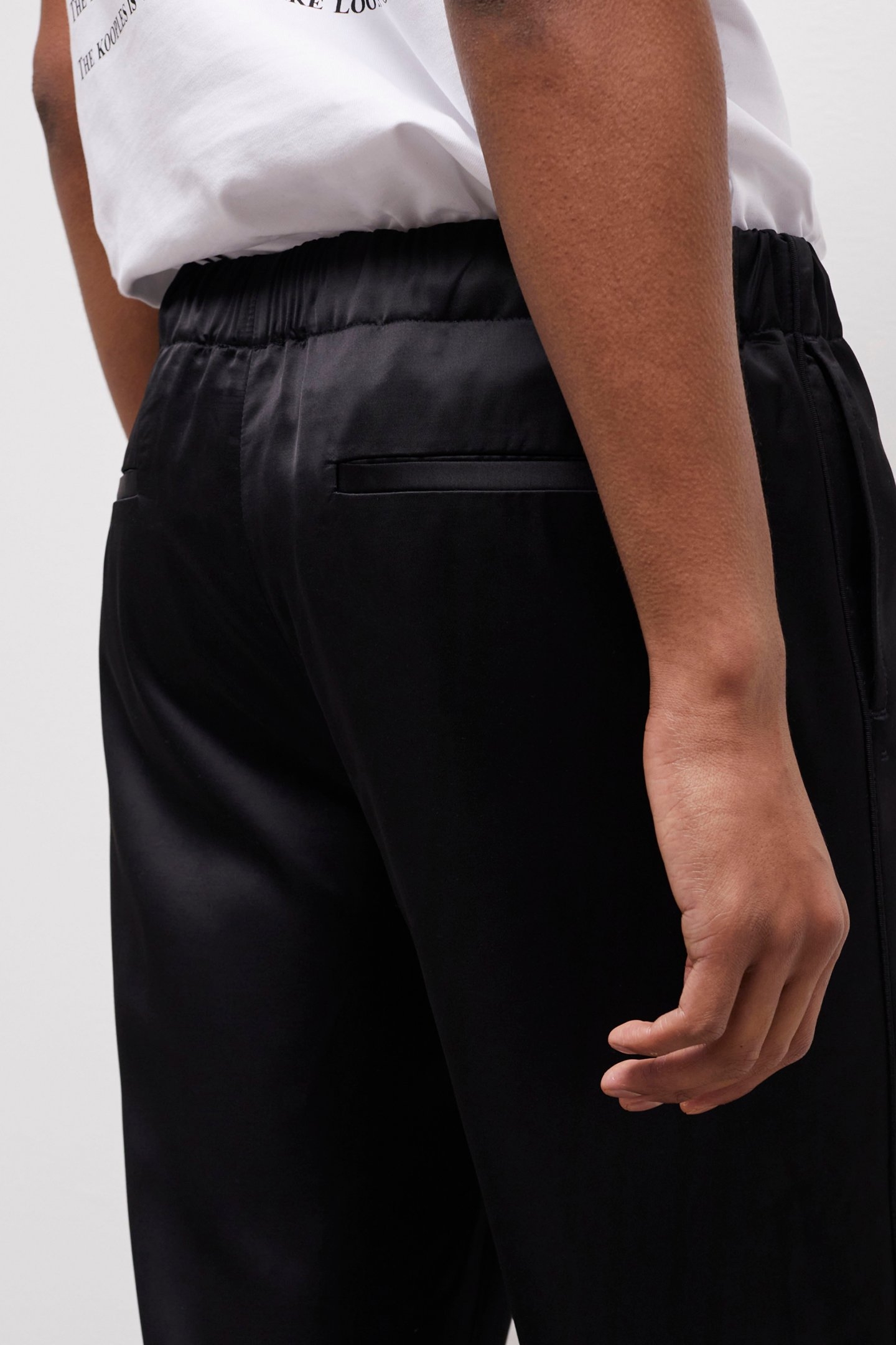 ELASTIC WAIST PANTS BLACK 5