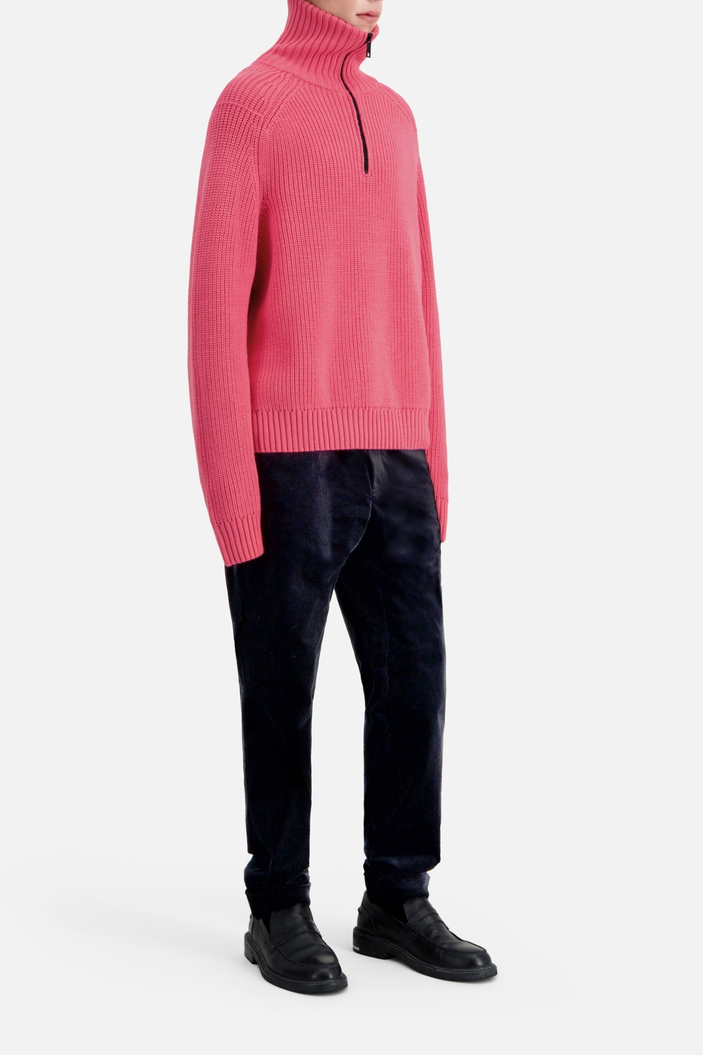 TRUCKER NECK SWEATER OLD PINK 5