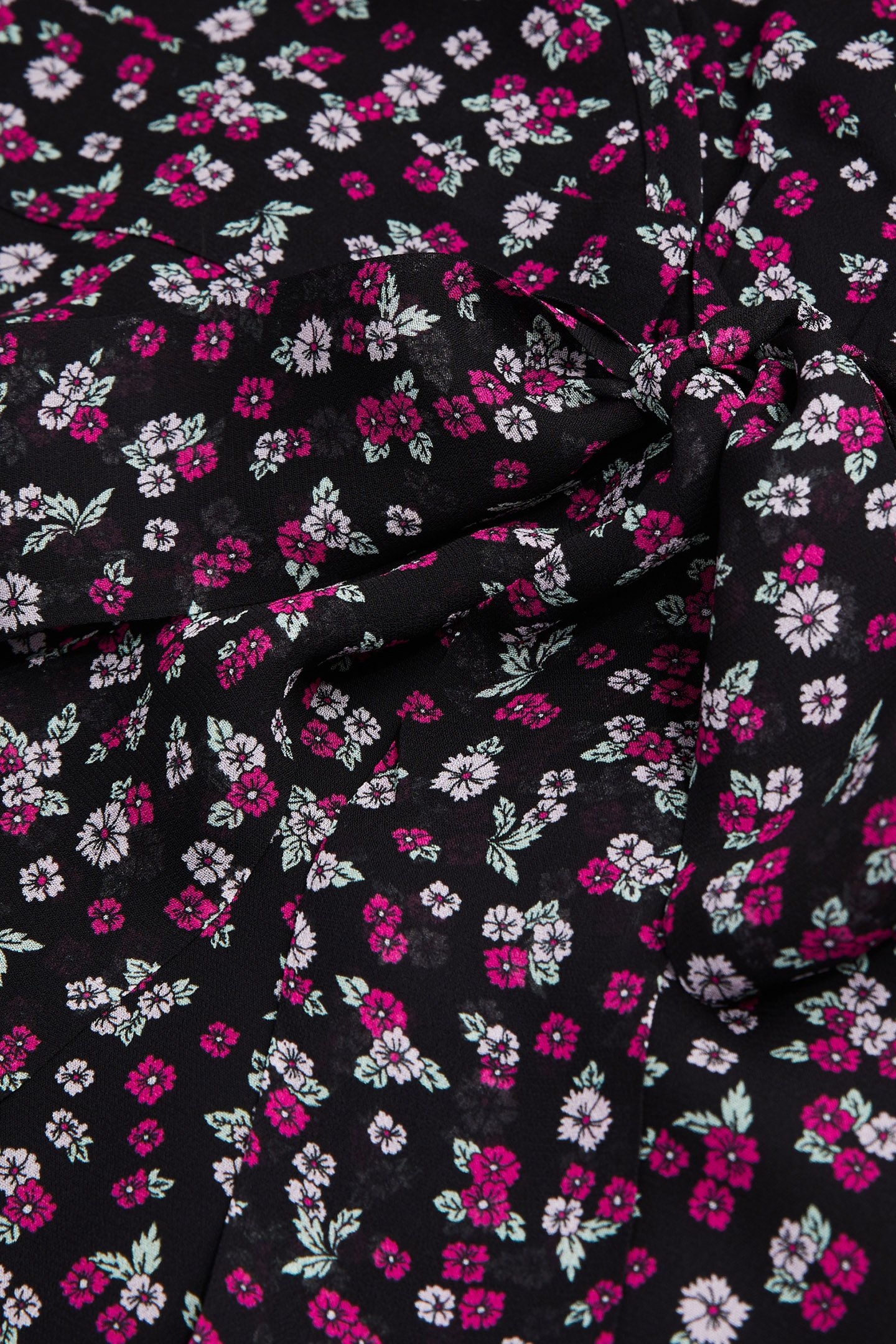 LONG DRESS WITH SHORT SLEEVES BLACK/PINK 7