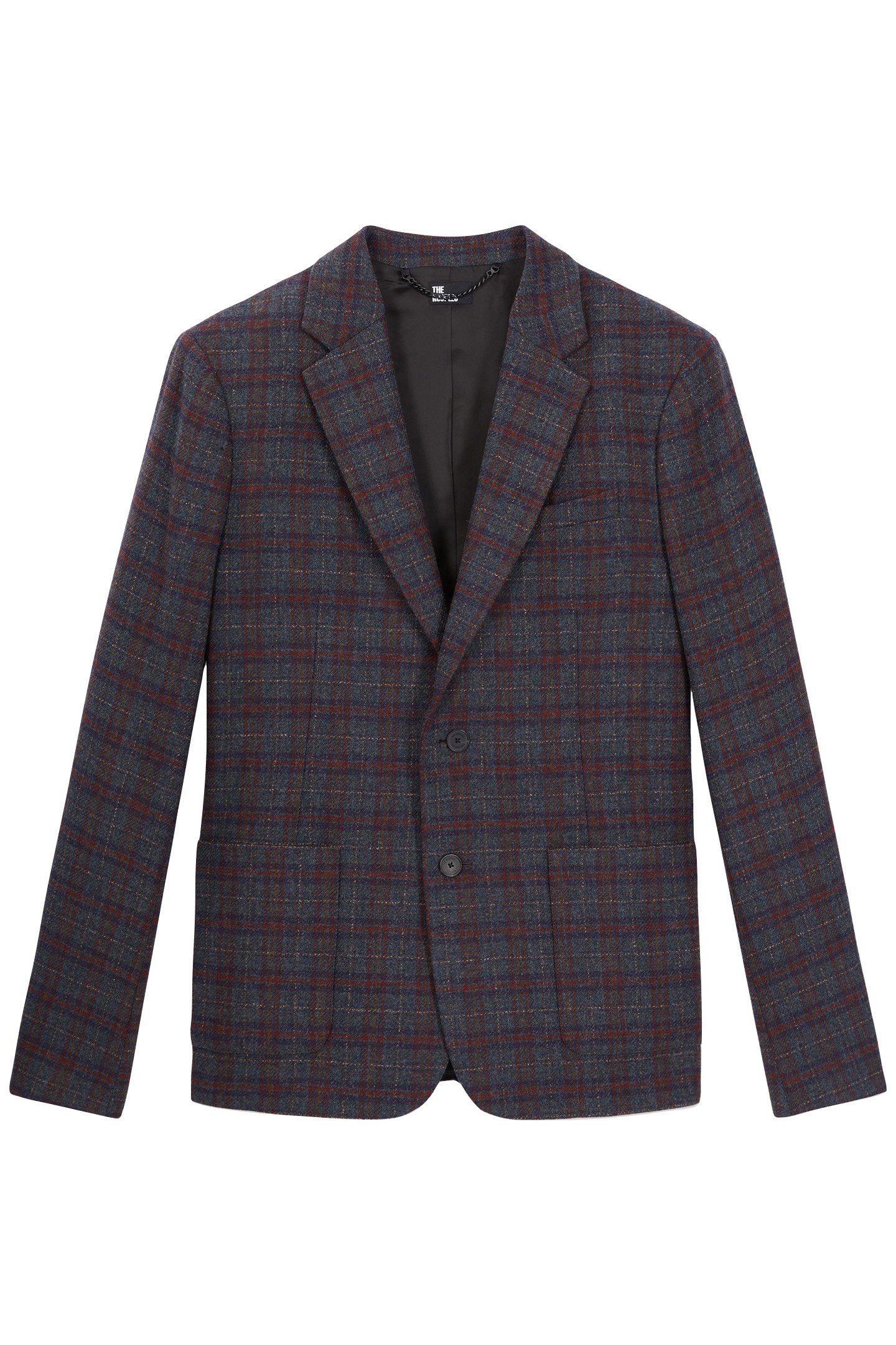 PLAID JACKET WITH LEATHER ELBOW PADS CARREAUX 3