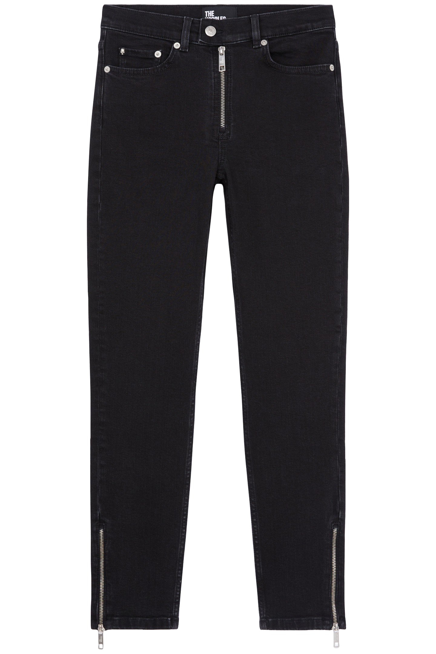 DENIM MOTORCYCLE JEANS WITH ZIPS 4