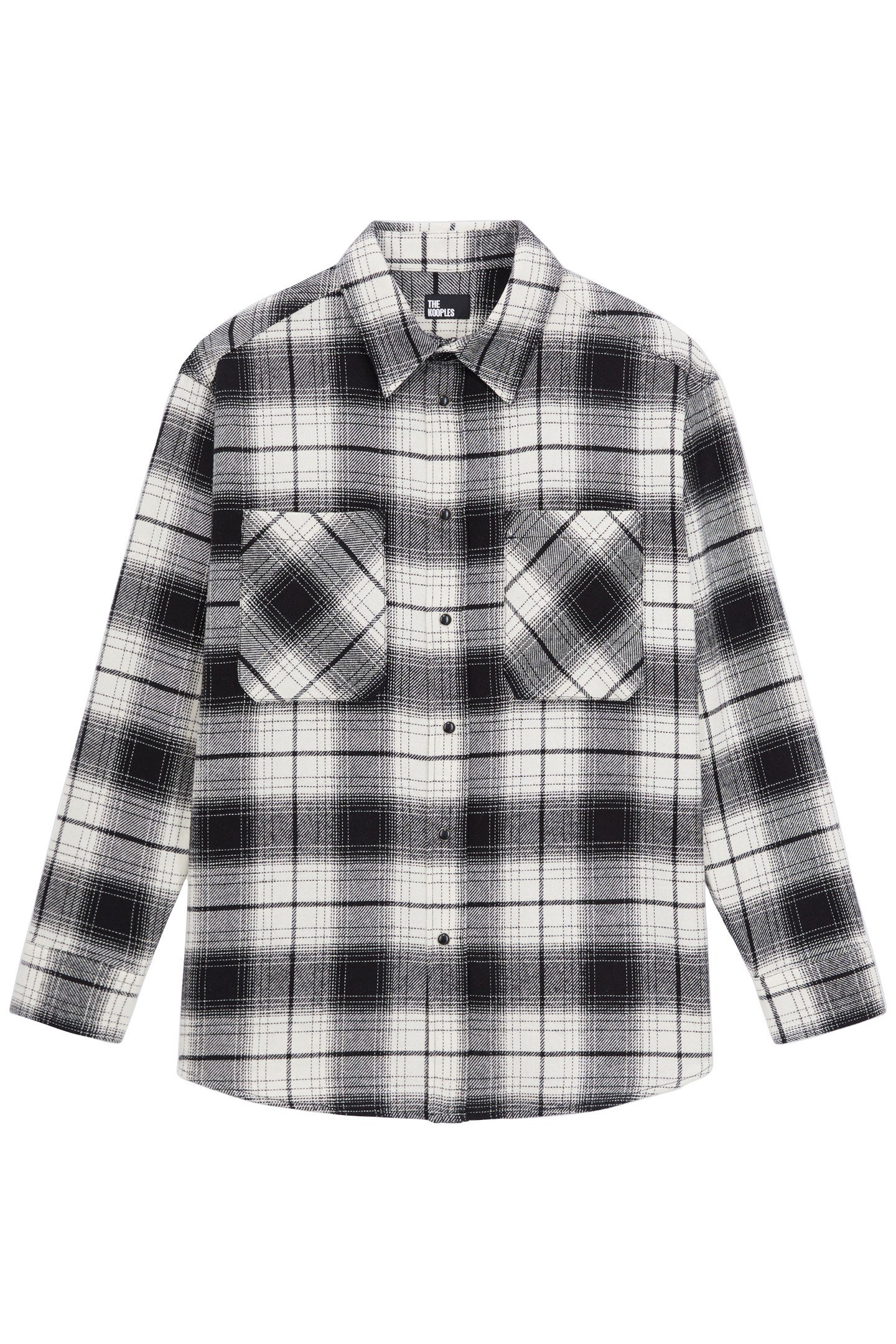 LONG-SLEEVED PLAID SHIRT BLACK WHITE 4