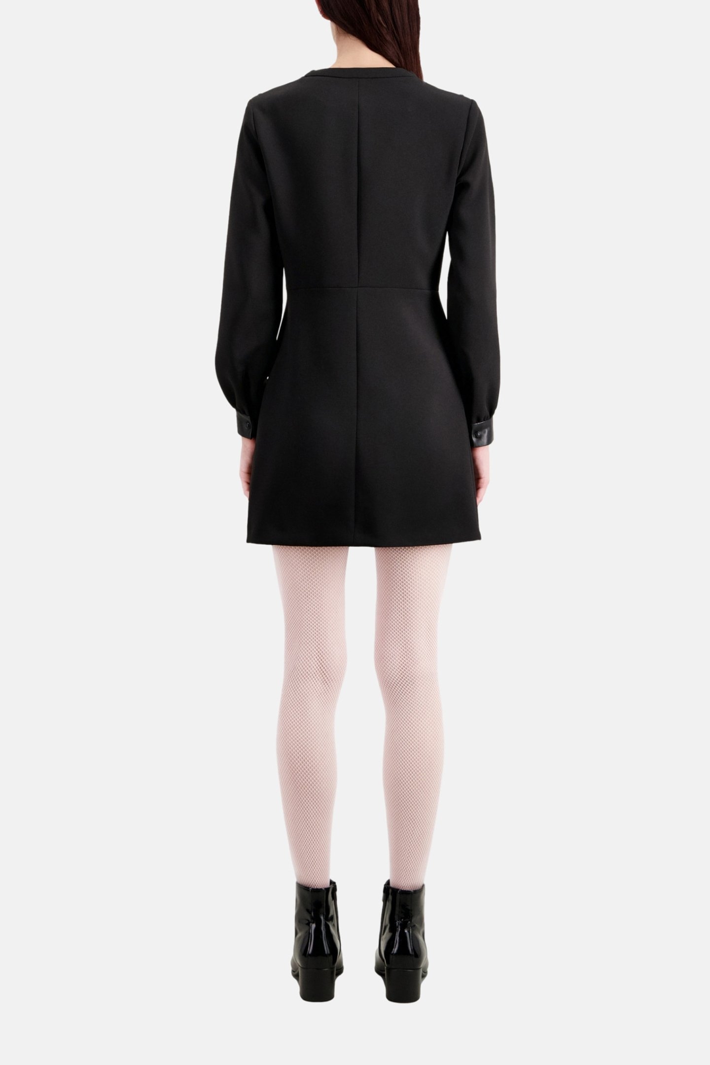 SHORT DRESS ML SHOULDER SNAPS BLACK 3