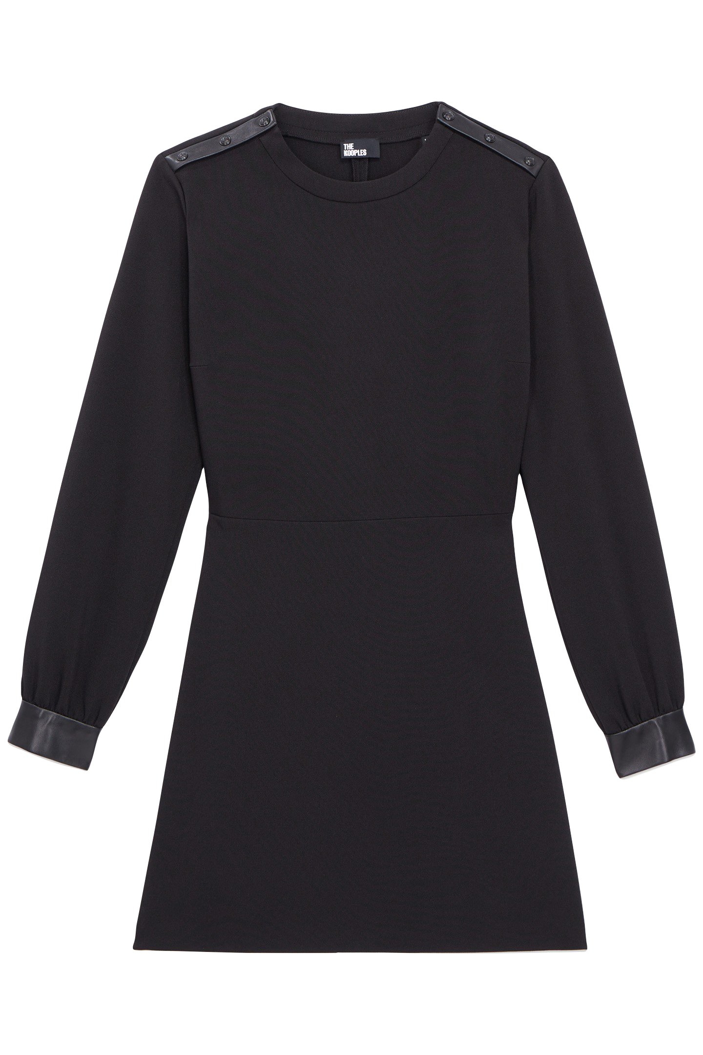 SHORT DRESS ML SHOULDER SNAPS BLACK 4