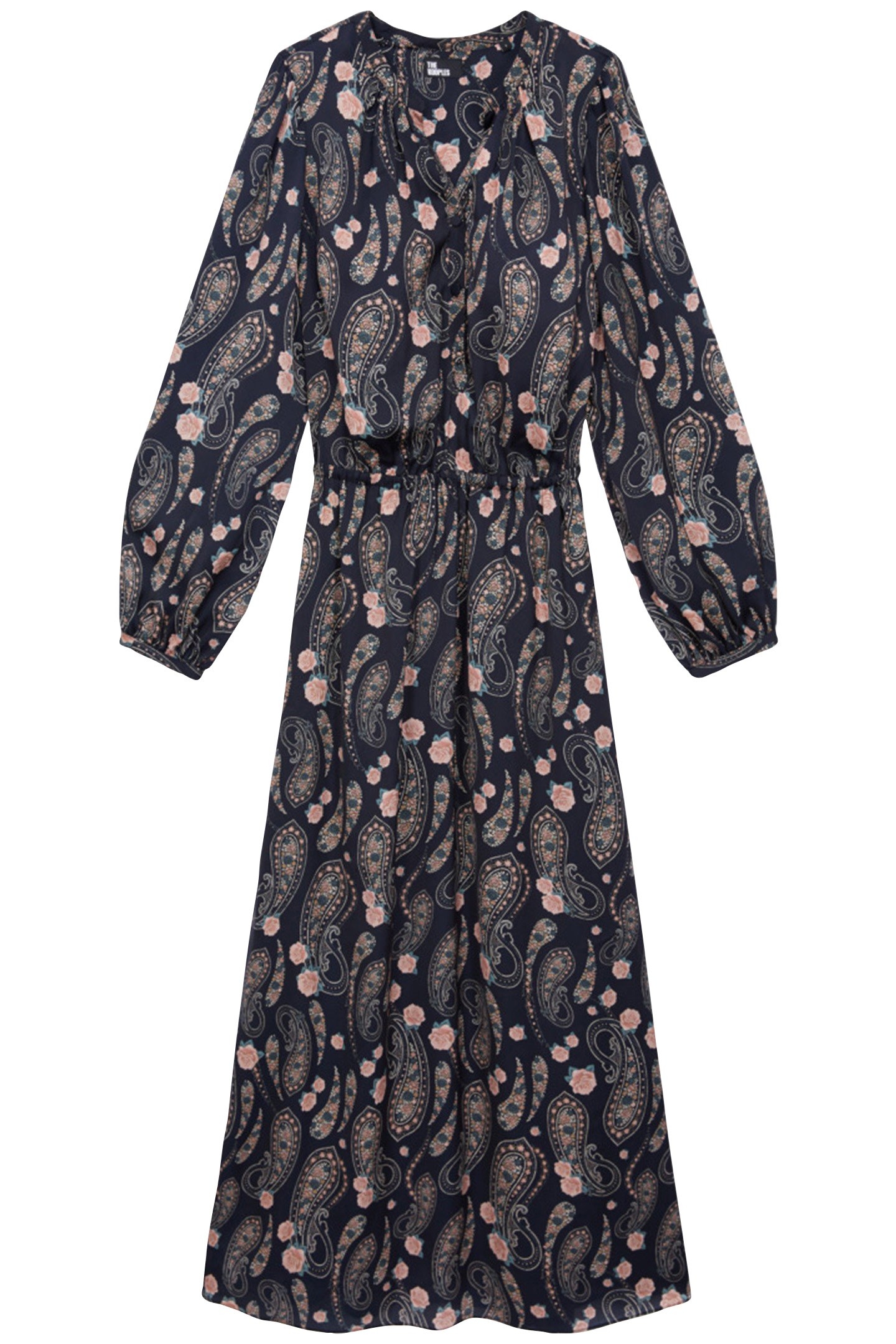 LONG DRESS WITH LONG SLEEVES BLACK/PINK 4