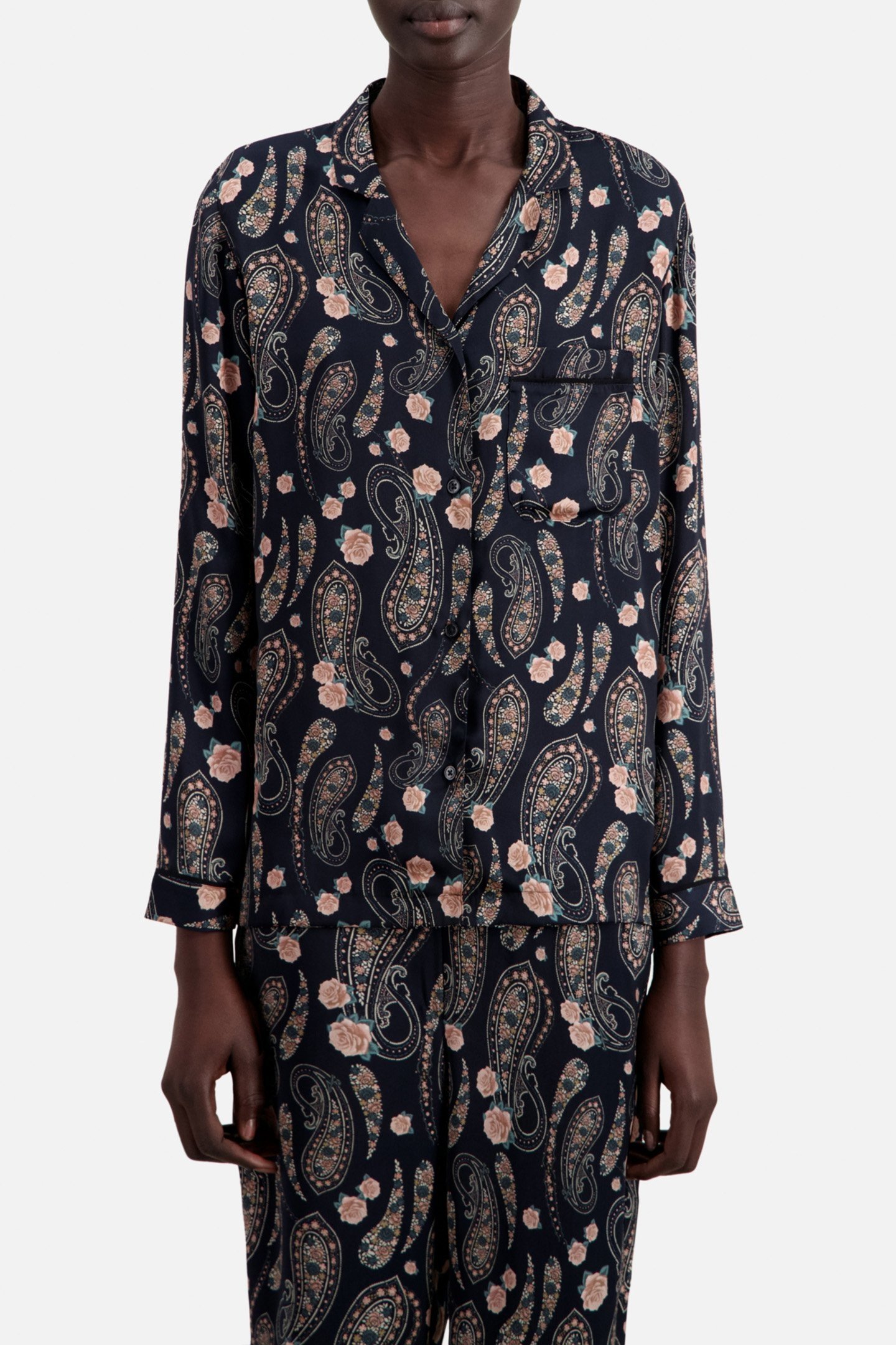 LONG SLEEVE SHIRT BLACK/PINK 1