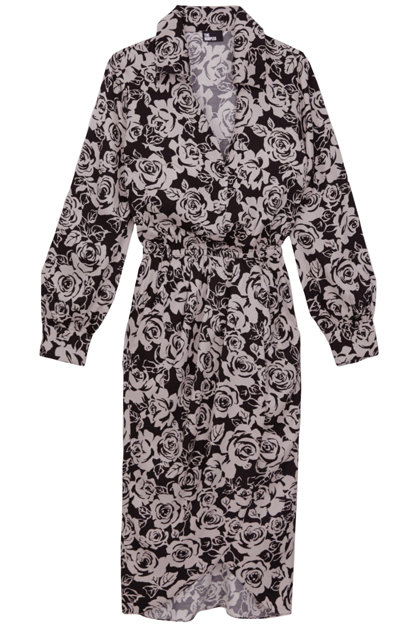 LONG DRESS WITH LONG SLEEVES BLACK/PINK 4