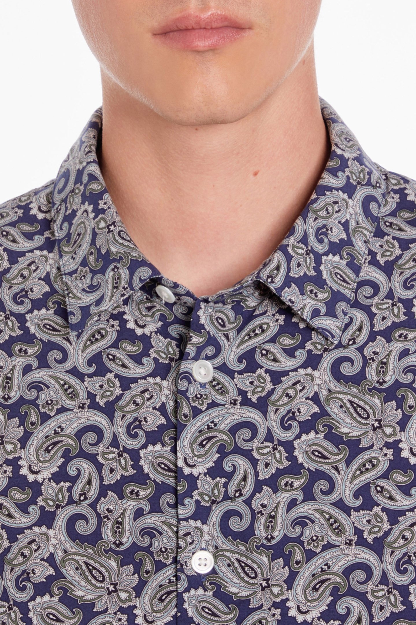 LONG SLEEVE SHIRT WITH CLASSIC COLLAR NAVY/BLUE 6