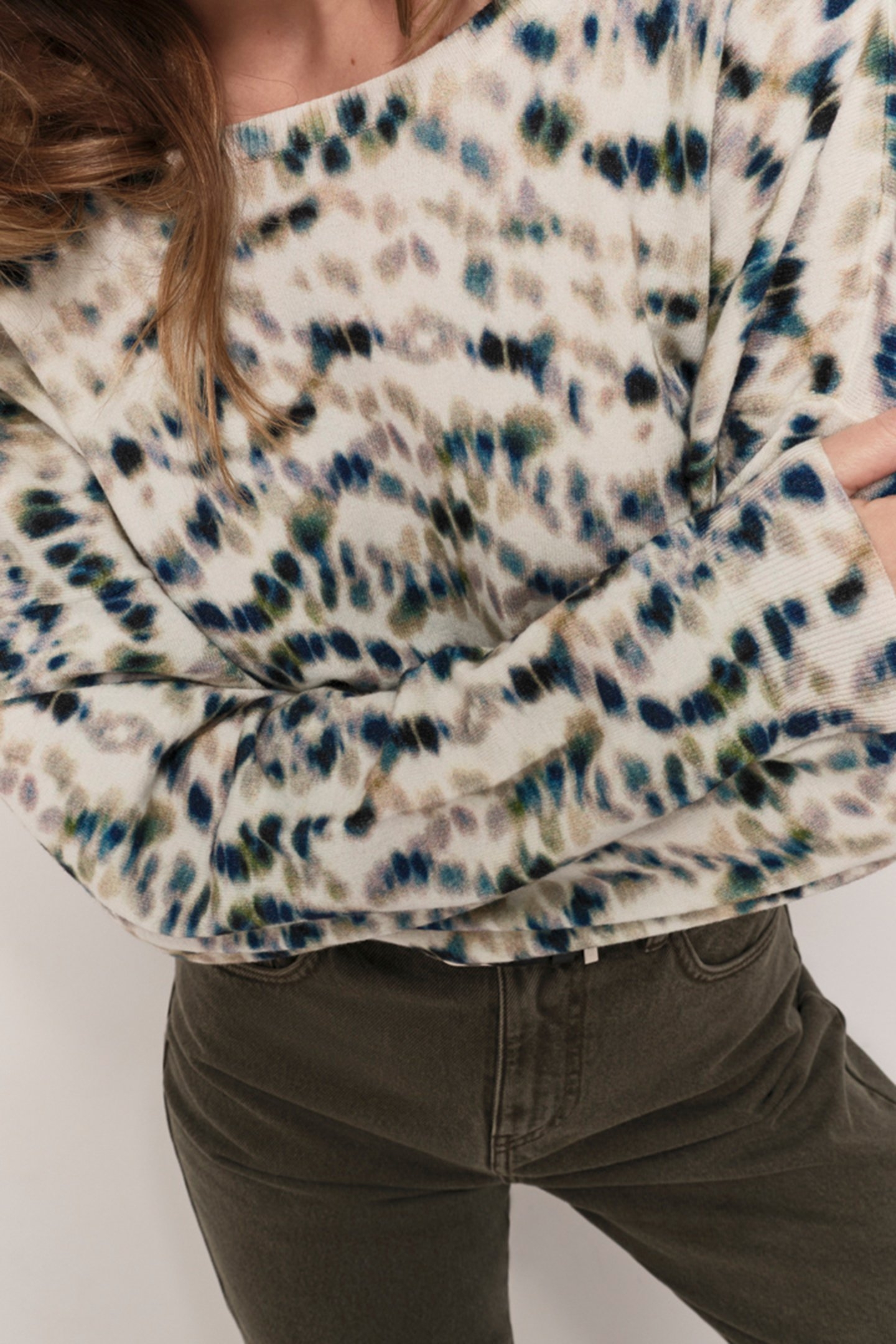 TUCSON - ECRU SWEATER WITH PEARL TREASURE PRINT 5