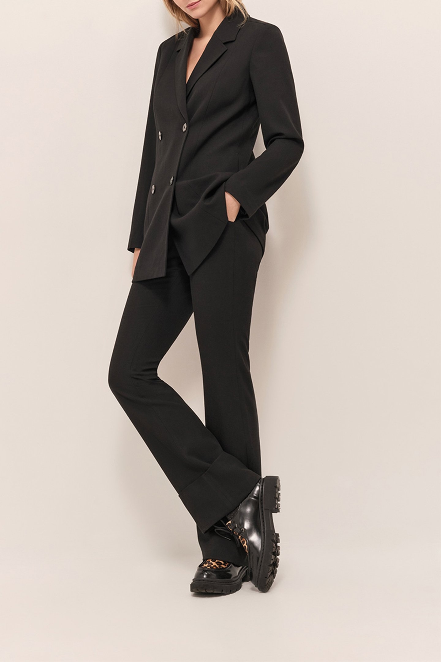 VADDEN - BLACK SUIT JACKET WITH DOUBLE-BREASTED FASTENING 1