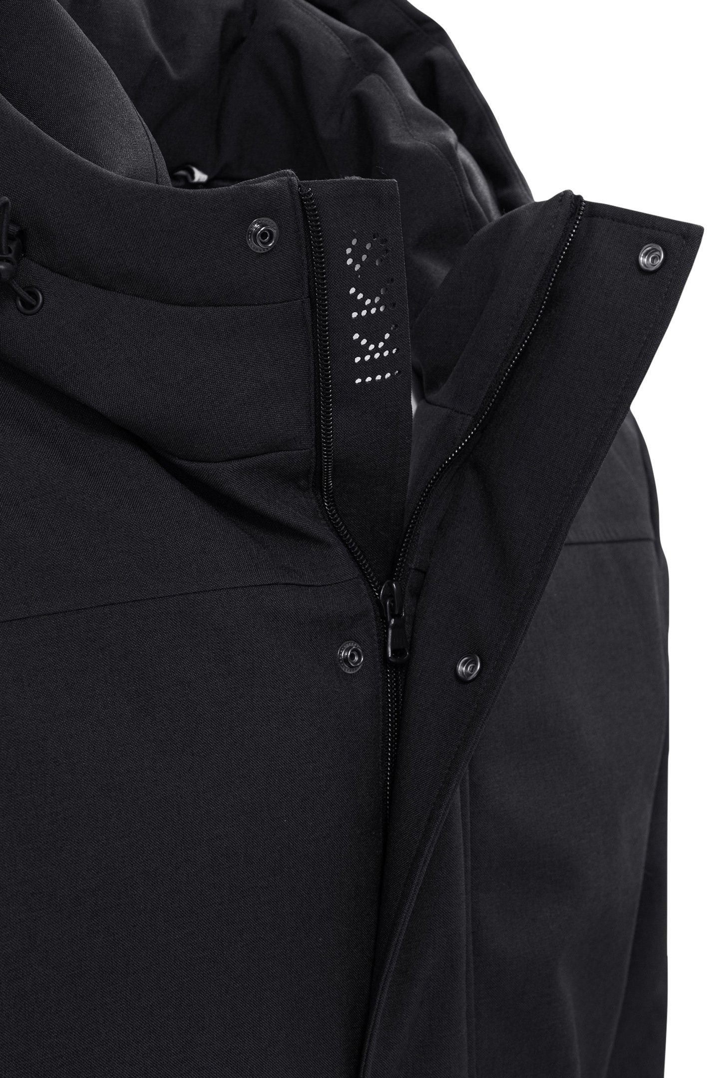 BLACK NYLON WATERPROOF BREATHABLE PADDED JACKET 7