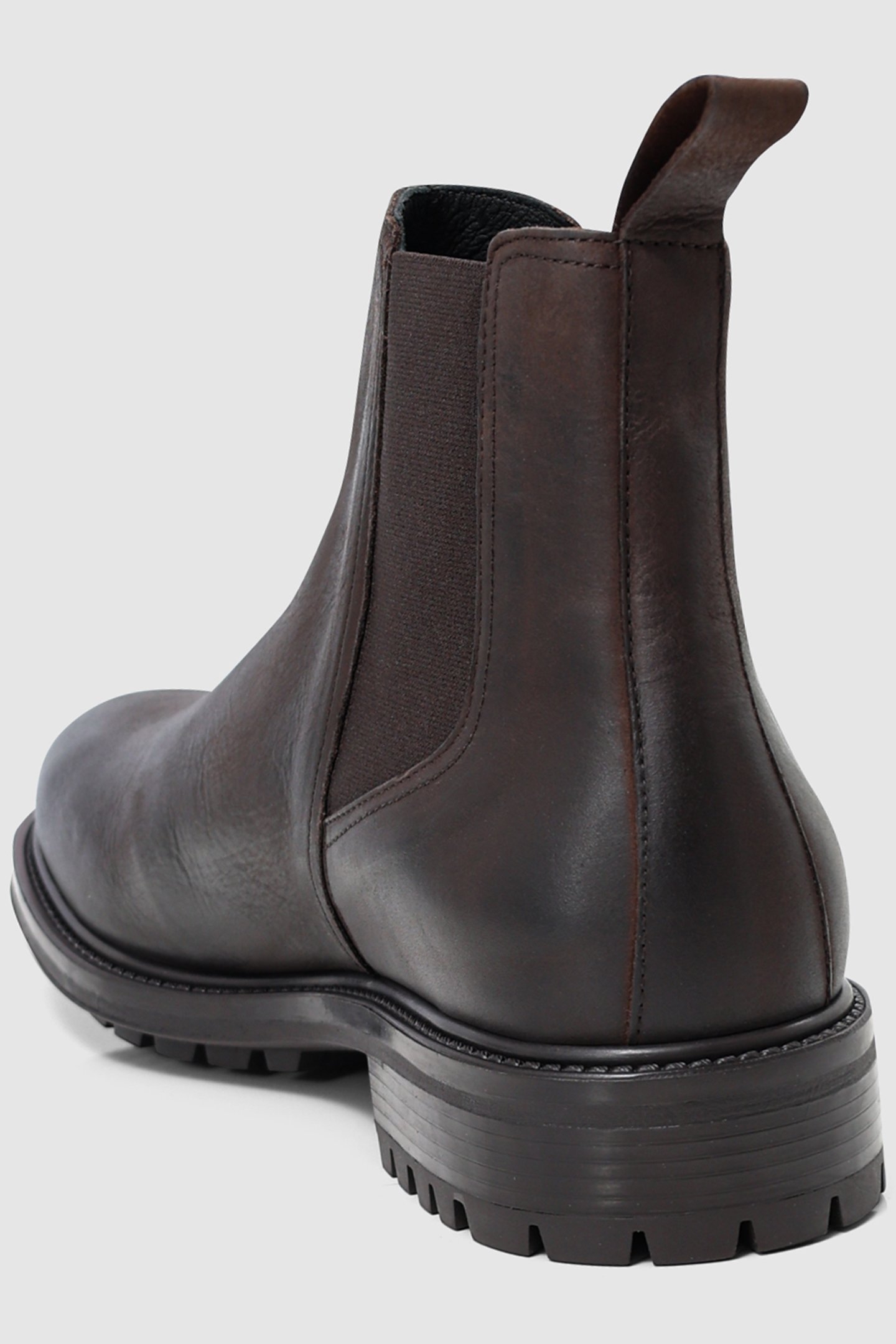 CHELSEA BOOTS BROWN NOTCHED NUBUCK LEATHER HOMME 3