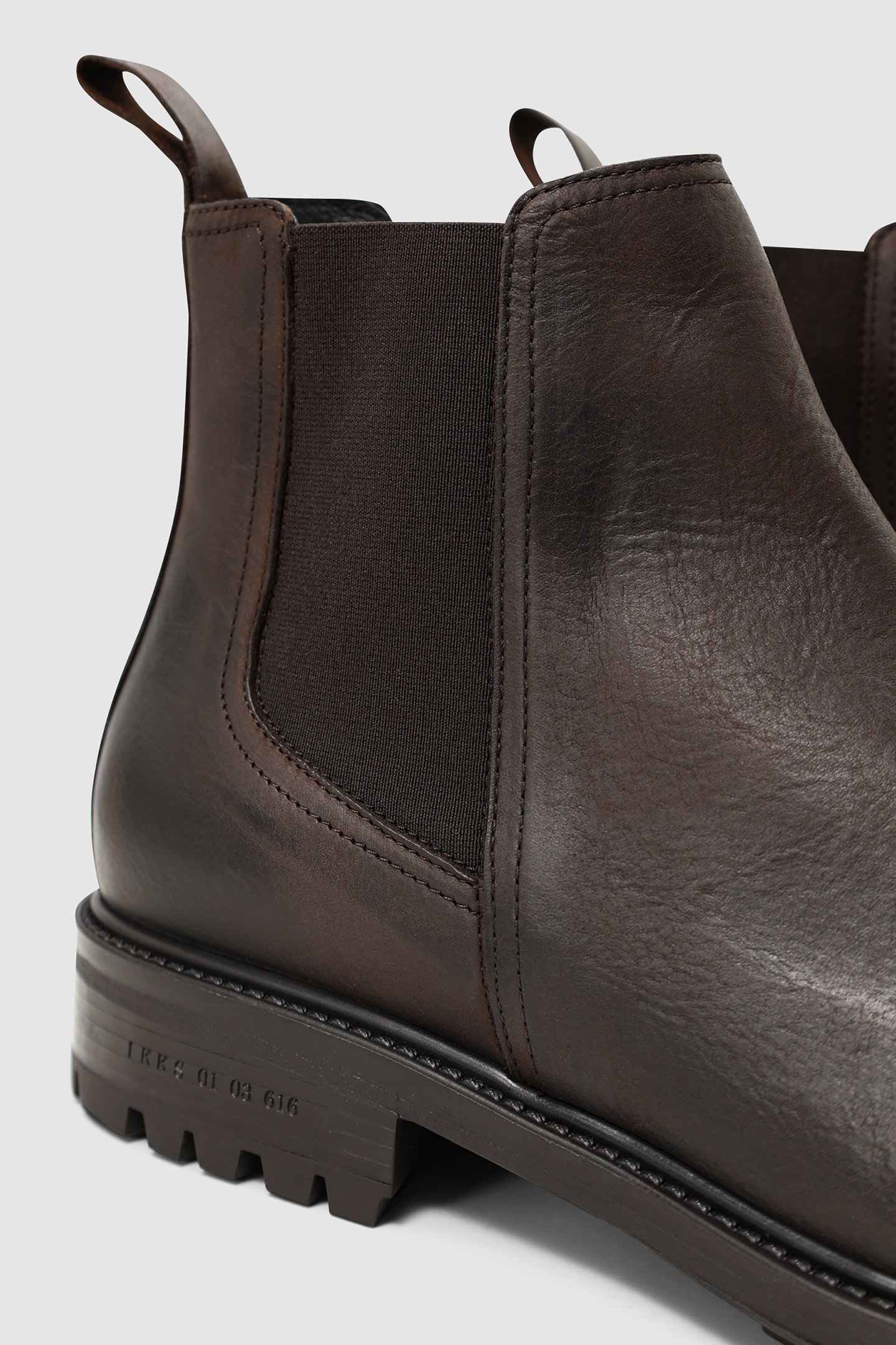 CHELSEA BOOTS BROWN NOTCHED NUBUCK LEATHER HOMME 5