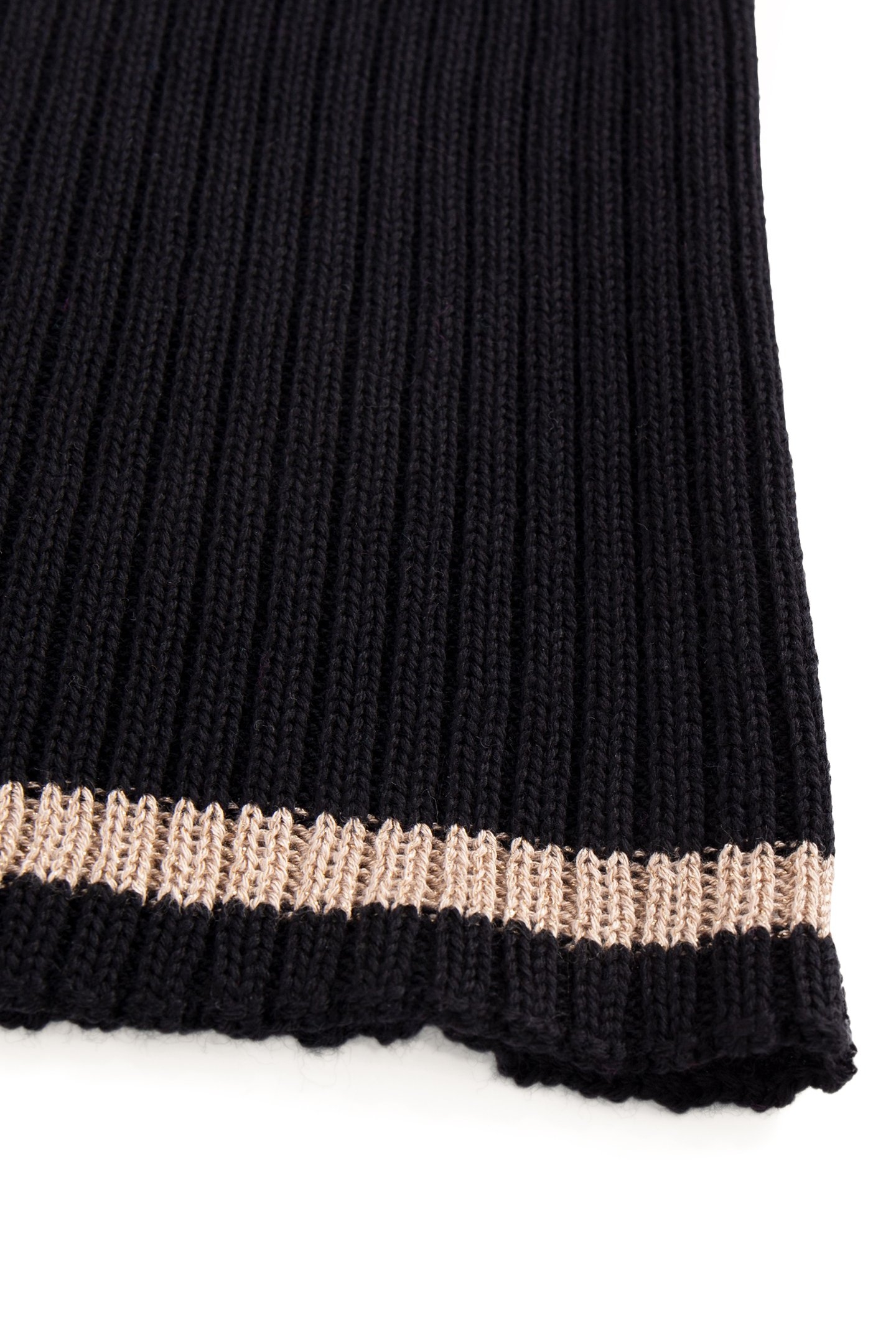 LAFRANÇAISE BLACK RIBBED KNIT SNOOD 3