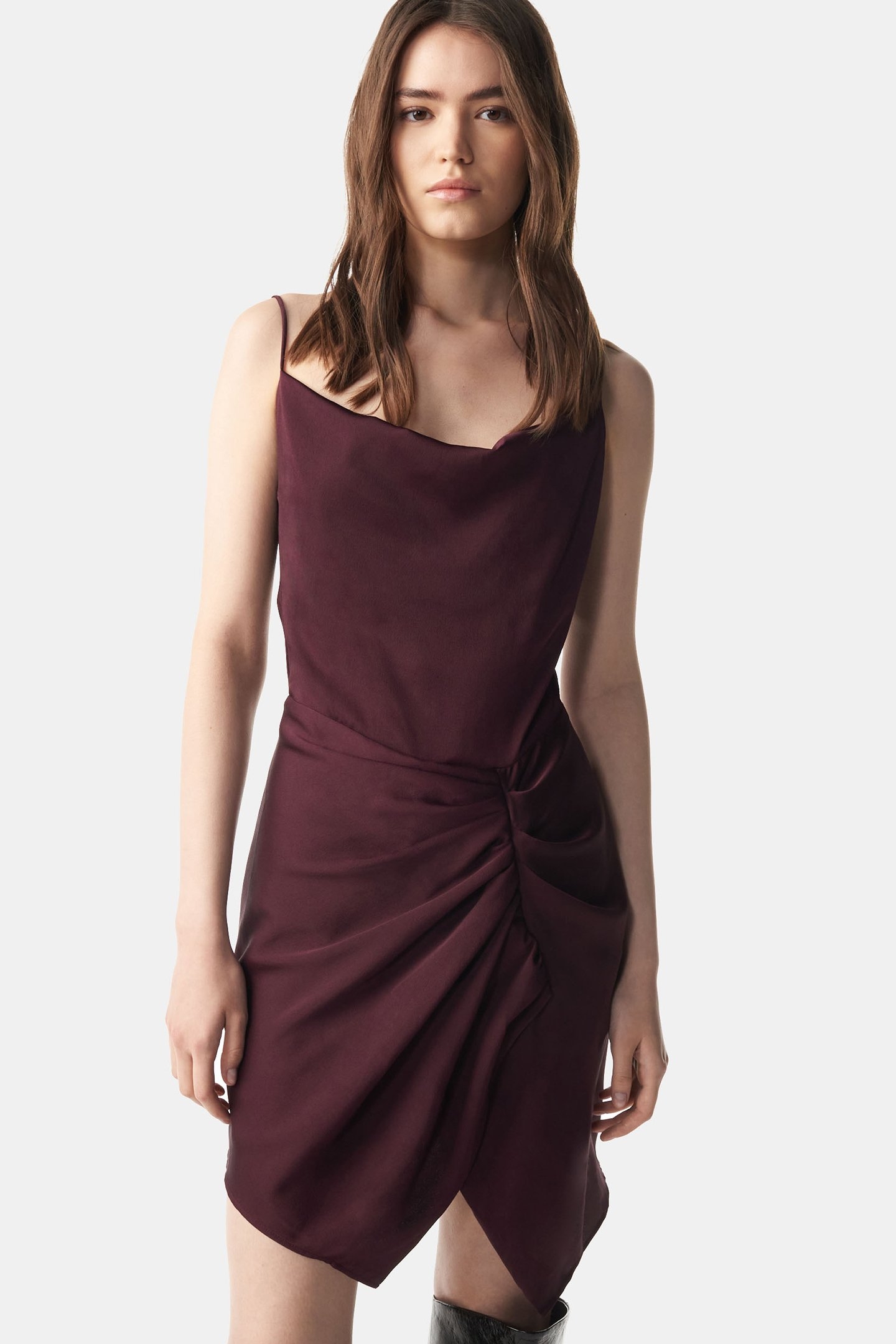 LIPA DRESS BURGUNDY 1