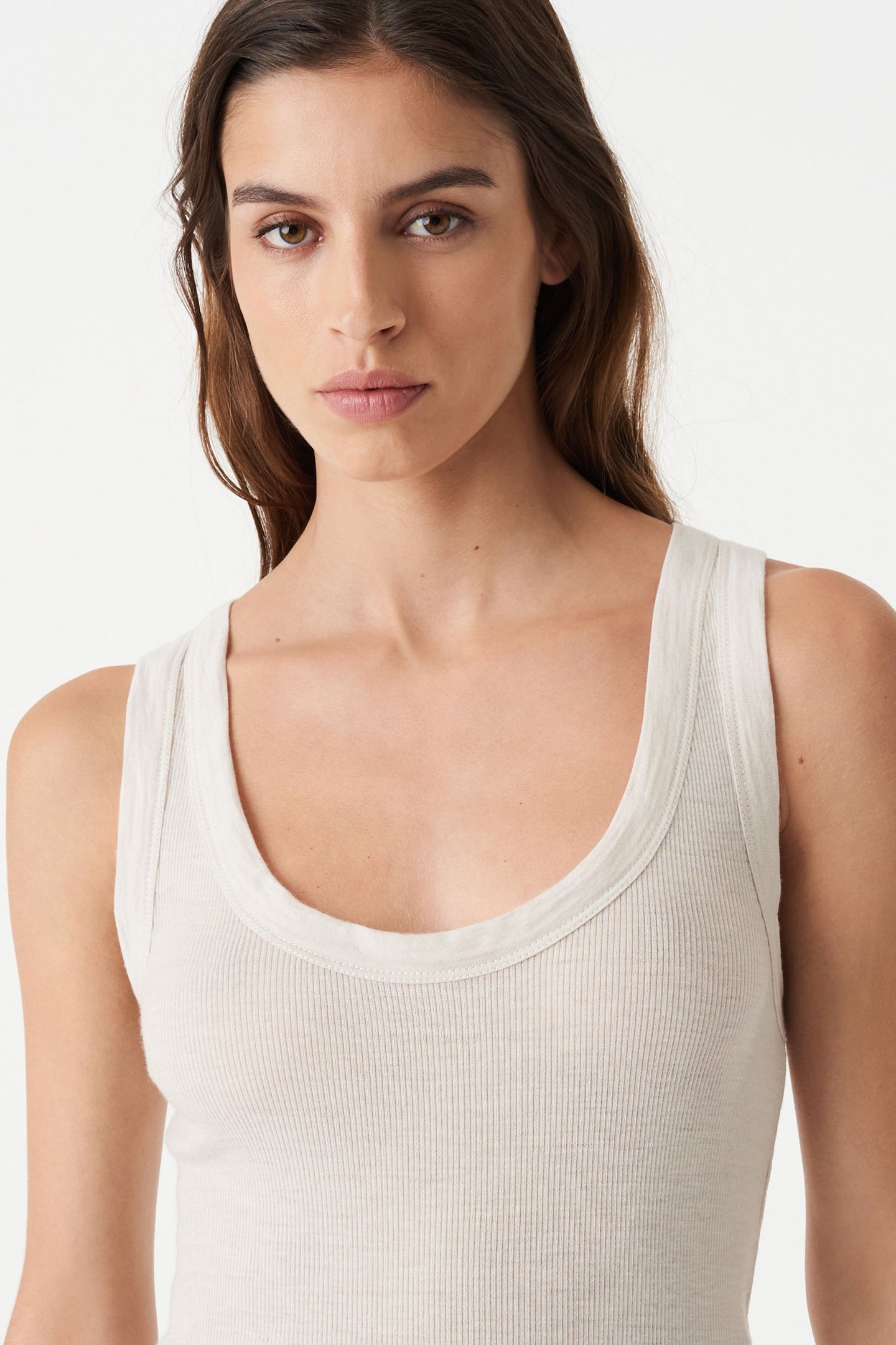 JOSEFA TANK TOP CLEAR BEIGE 5