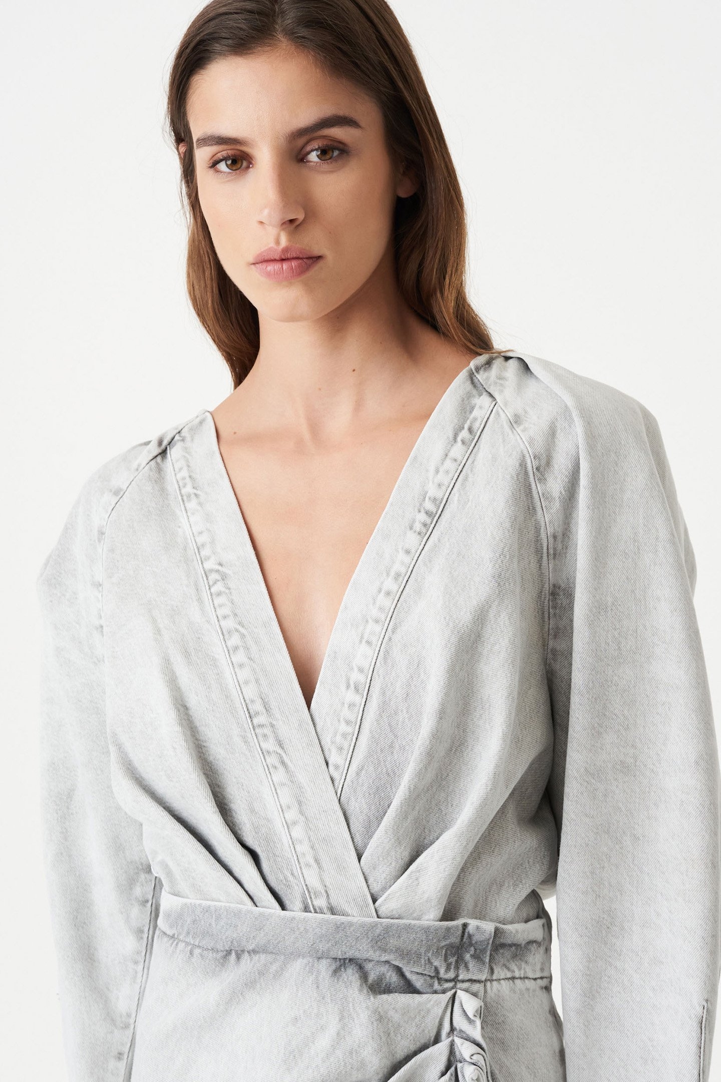 PALOA DRESS BLEACHED GREY 5