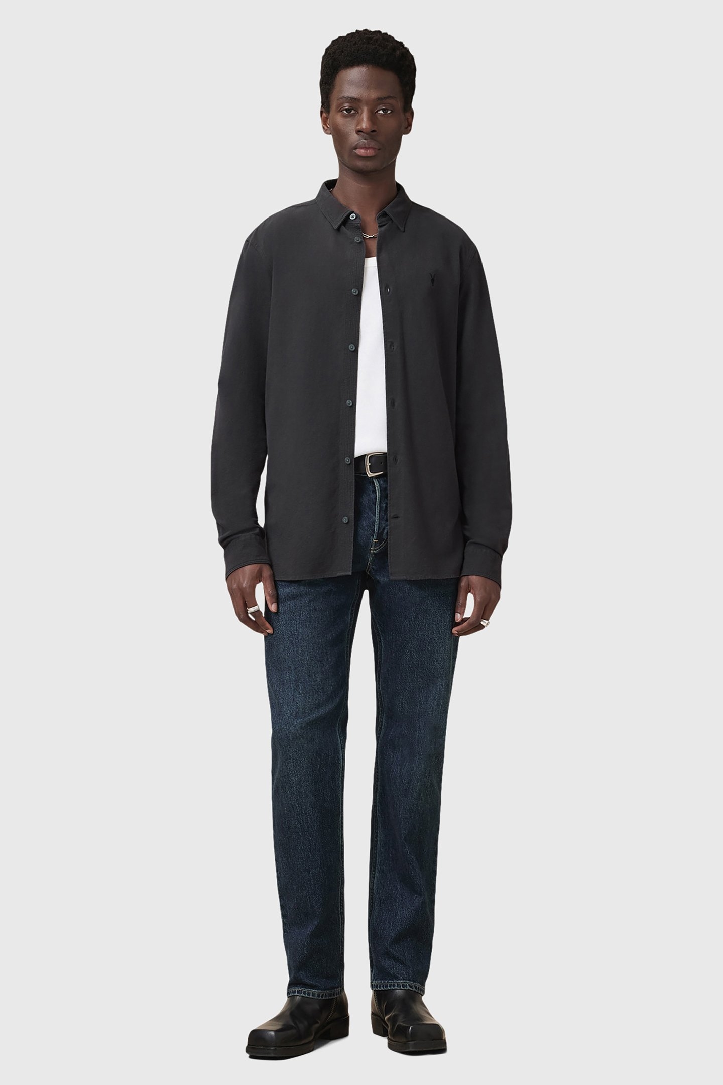 LOVELL LS SHIRT WASHED BLACK 3