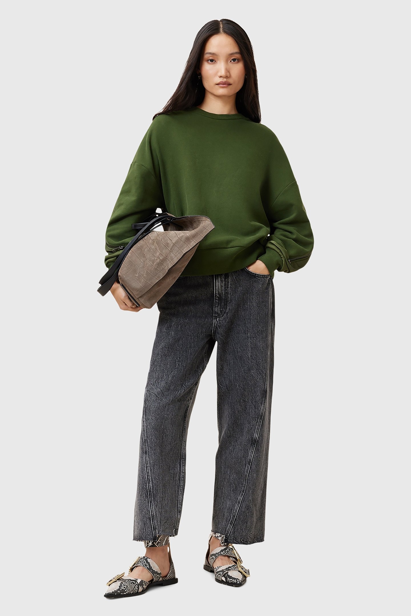 PEGGY ZIP SWEATSHIRT RIFLE GREEN 5