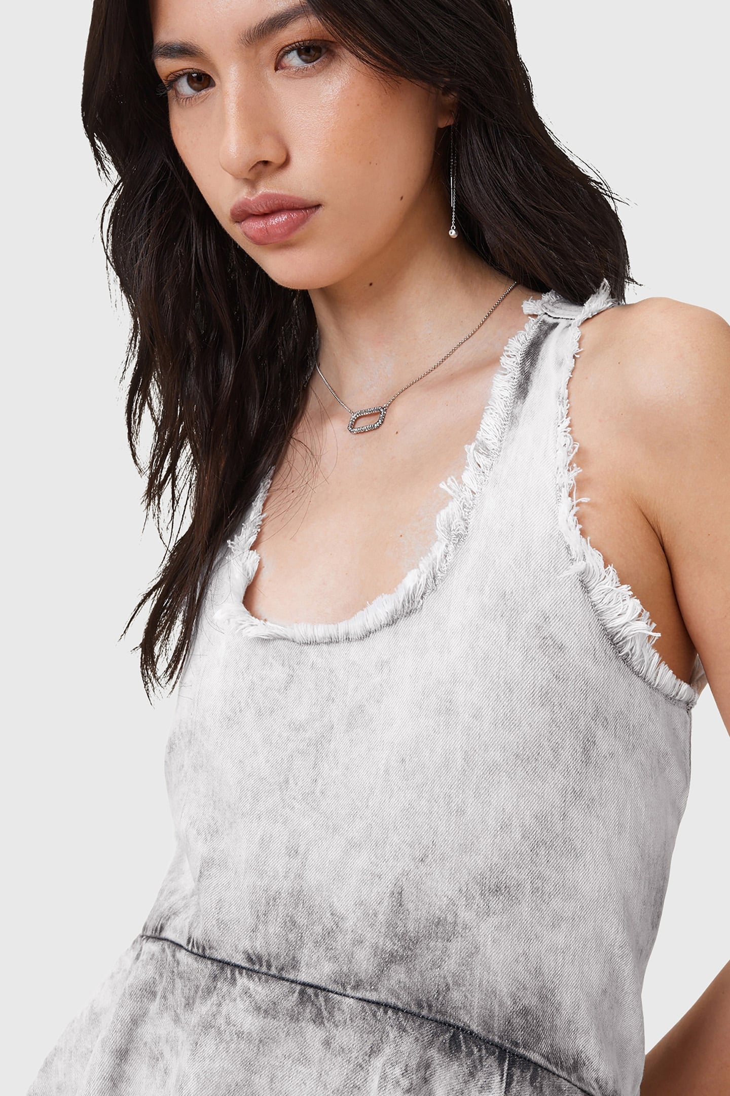 CAVARLY MINI DRESS DENIM GREY 8