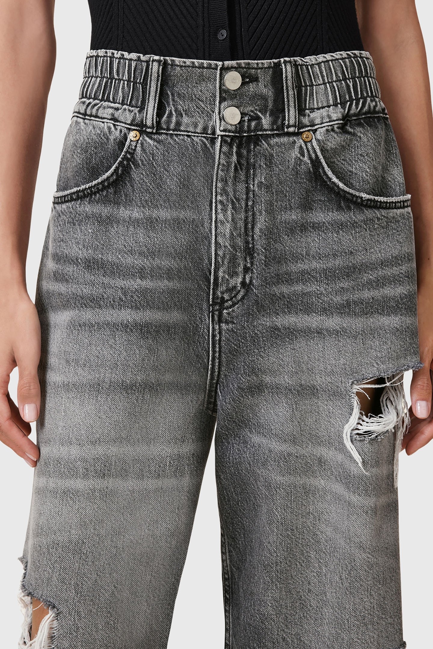 DAISY TAPERED JEAN WASHED GREY 7