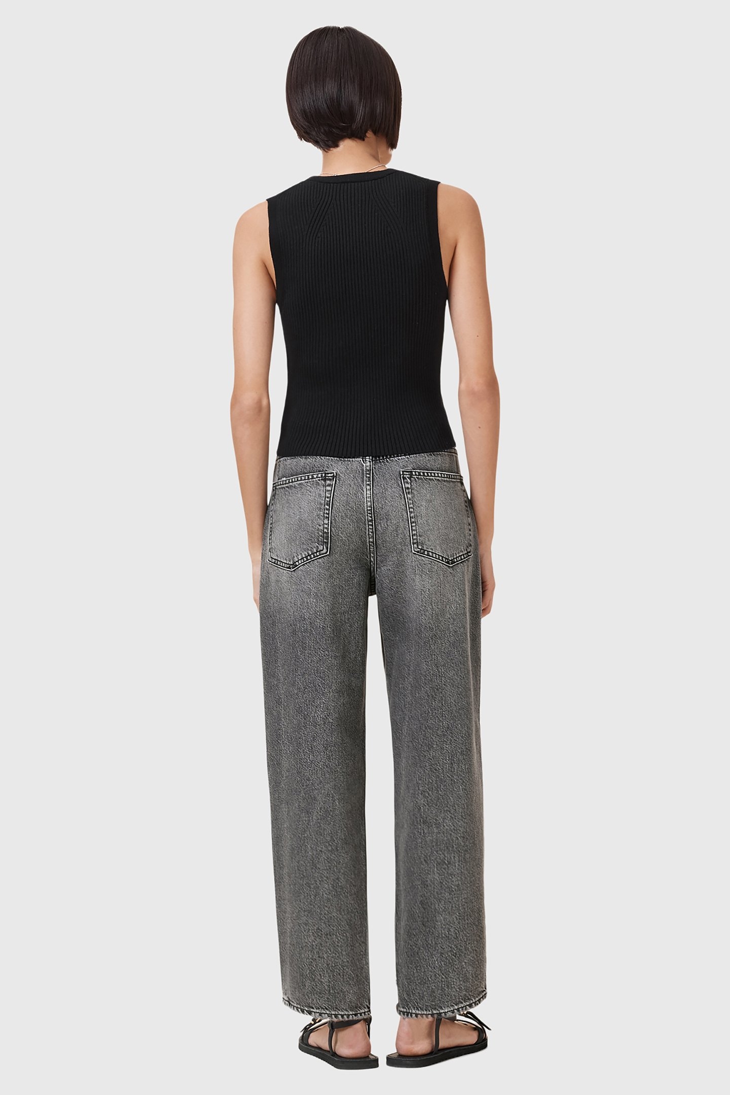 DAISY TAPERED JEAN WASHED GREY 4