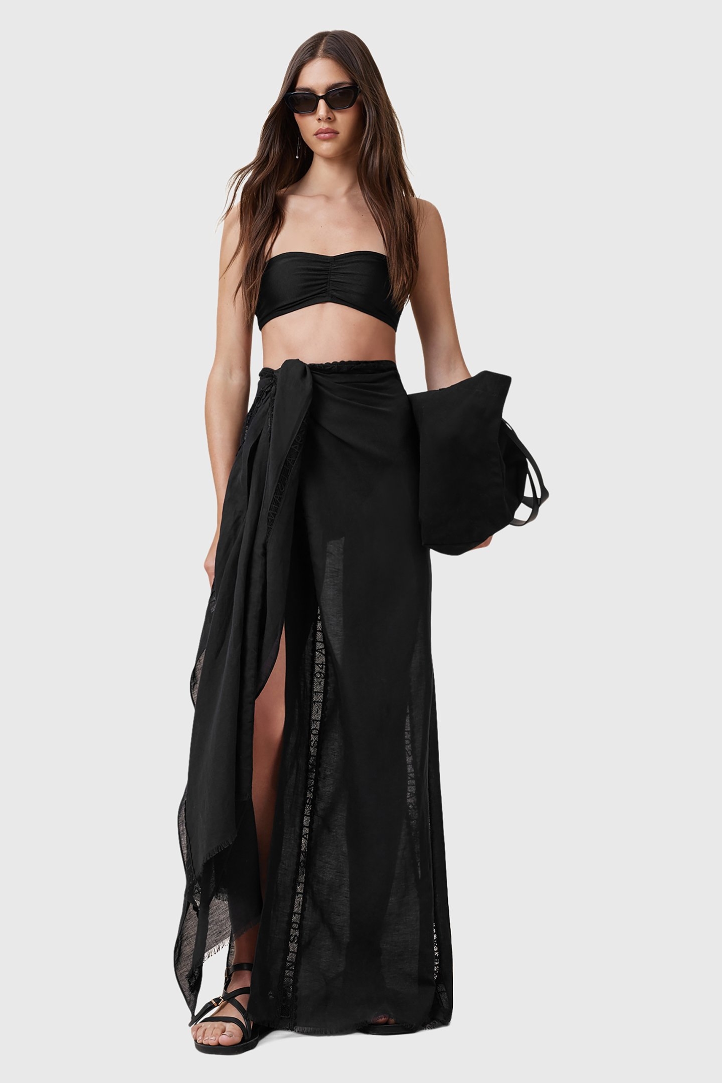 COURT BIKINI TOP BLACK SHIMMER 3