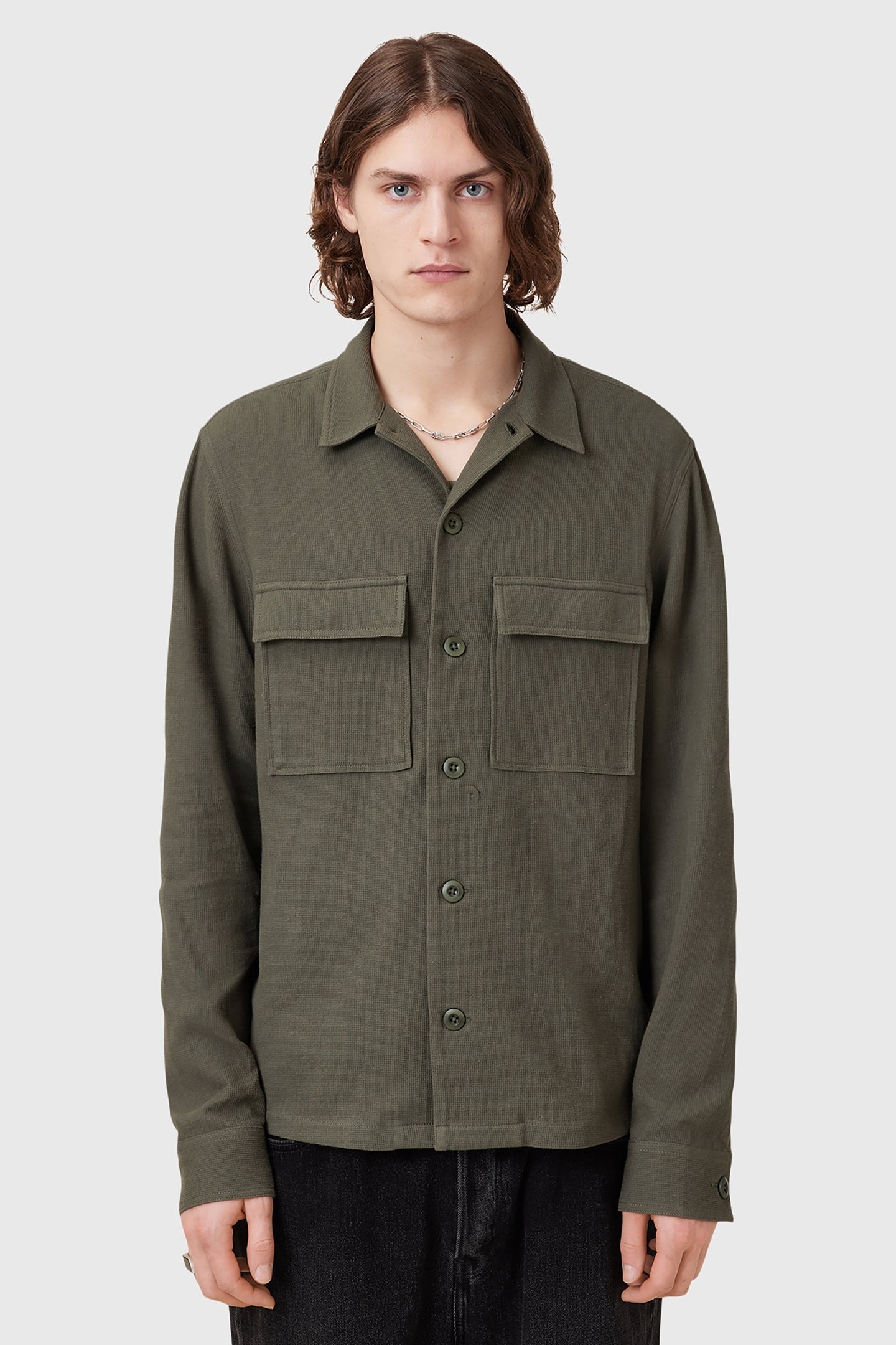 VISCAR LS SHIRT KHAKI GREEN 6