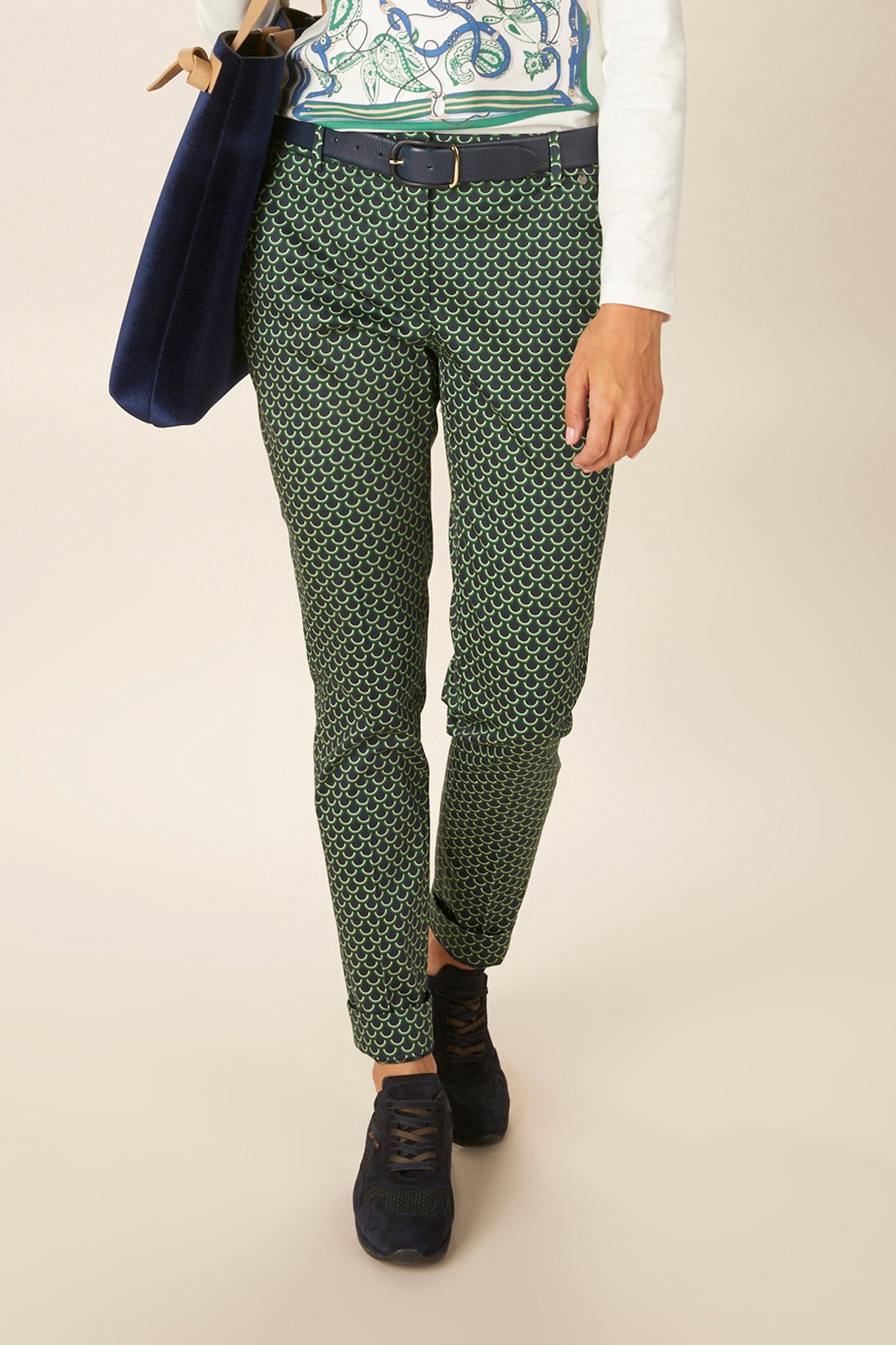 COTTON CHINO PANTS GREEN 1