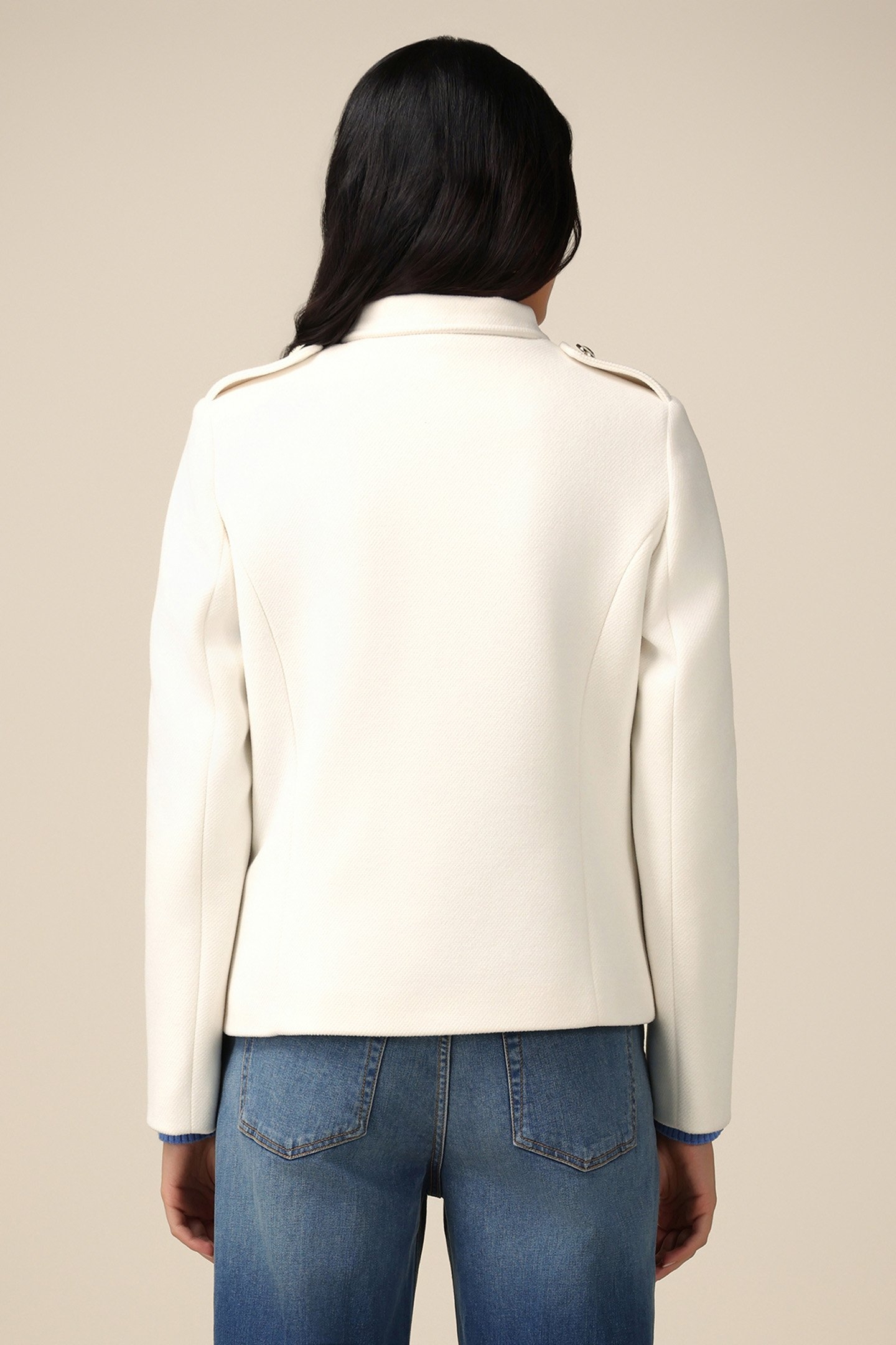 SHORT MILITARY COAT WHITE 2