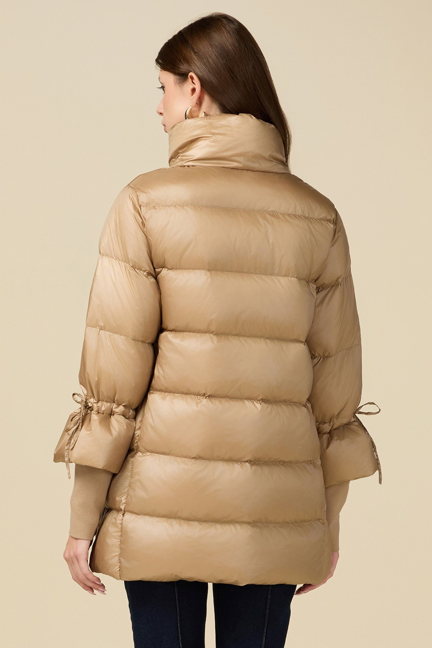 MIDI GENUINE DOWN JACKET BEIGE 2