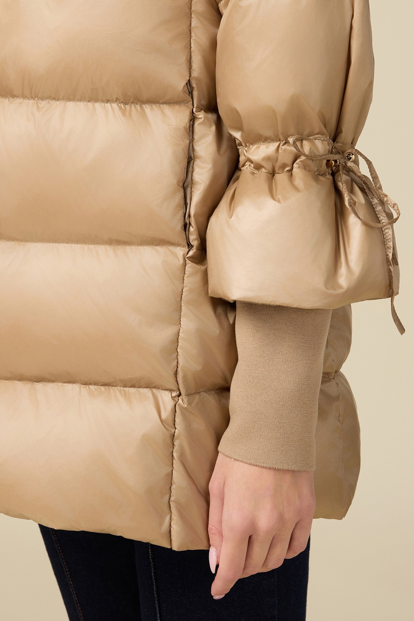 MIDI GENUINE DOWN JACKET BEIGE 4