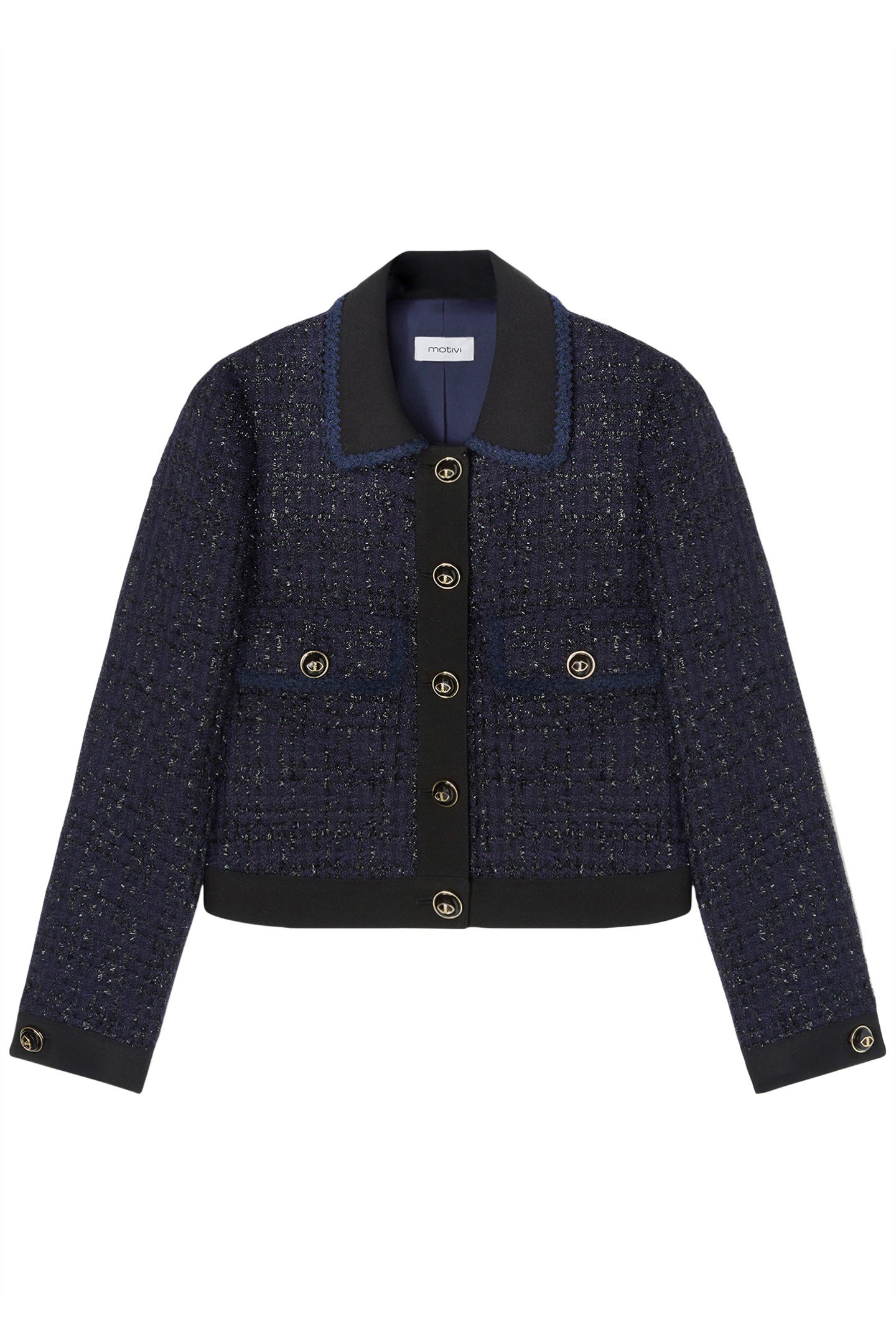 TWEED JACKET WITH COLLAR BLUE 3