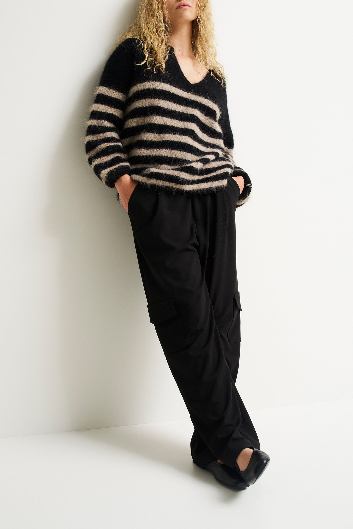 SOFT HAIRY SWEATER STRIPES 3064 6