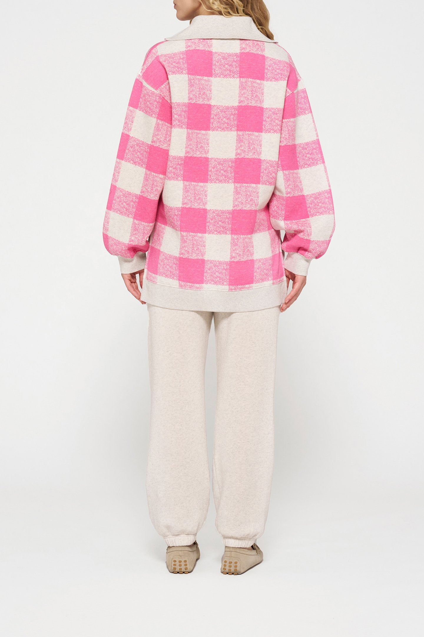 HIGH NECK ZIP SWEATER CHECK 1290 3