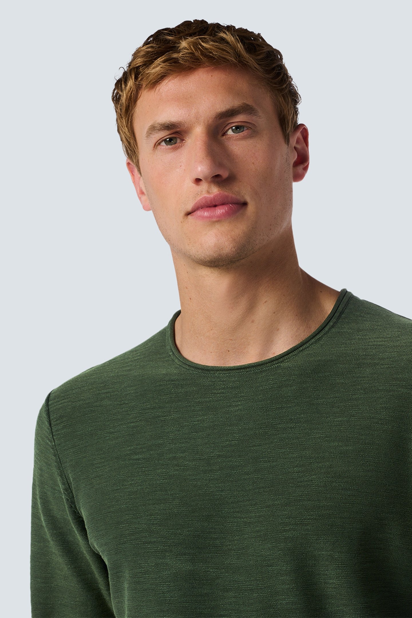 PULLOVER CREWNECK GARMENT DYED + STONE WASHED DARK GREEN 6