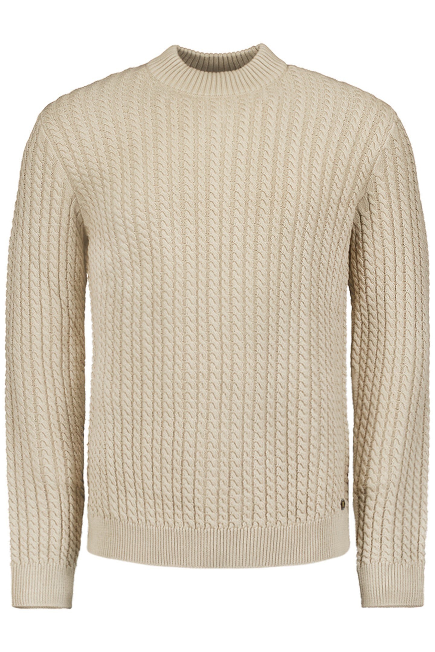 PULLOVER CREWNECK CABLE JACQUARD CEMENT 4