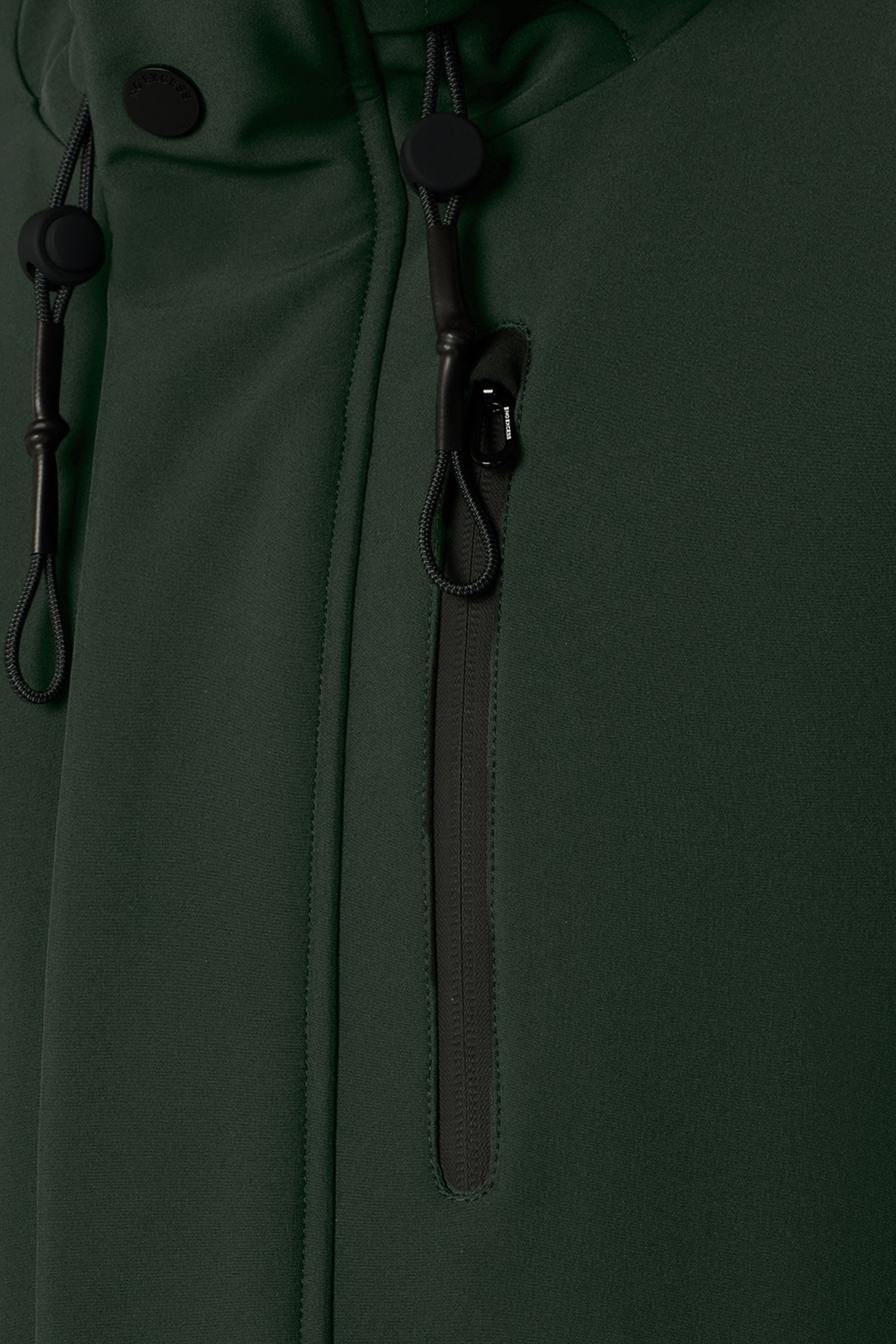 JACKET MEDIUM LONG FIT HOODED SOFTSHELL STRETCH DARK MOSS 8