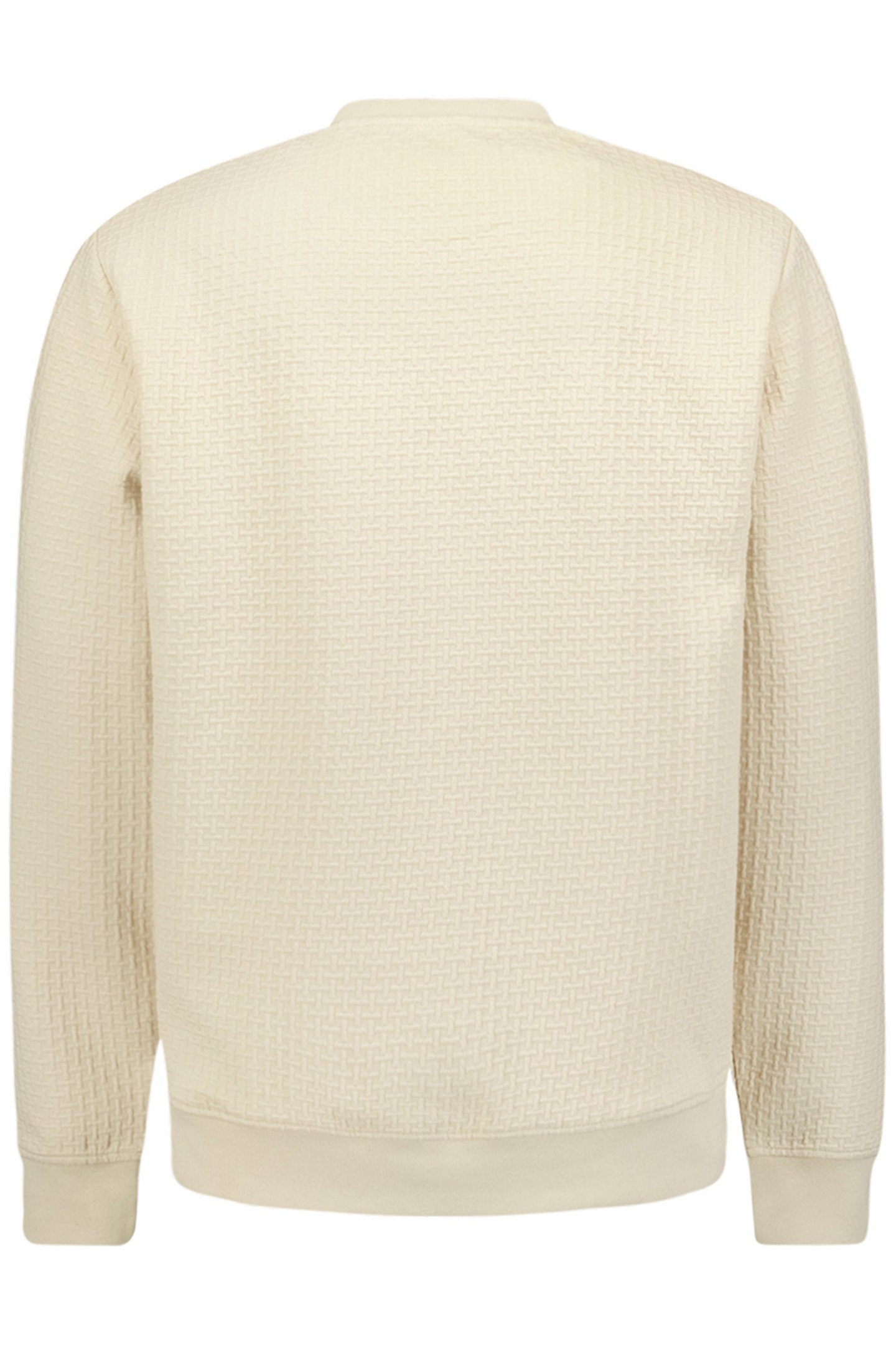 SWEATER CREWNECK DOUBLE LAYER JACQUARD STRETCH CEMENT 5